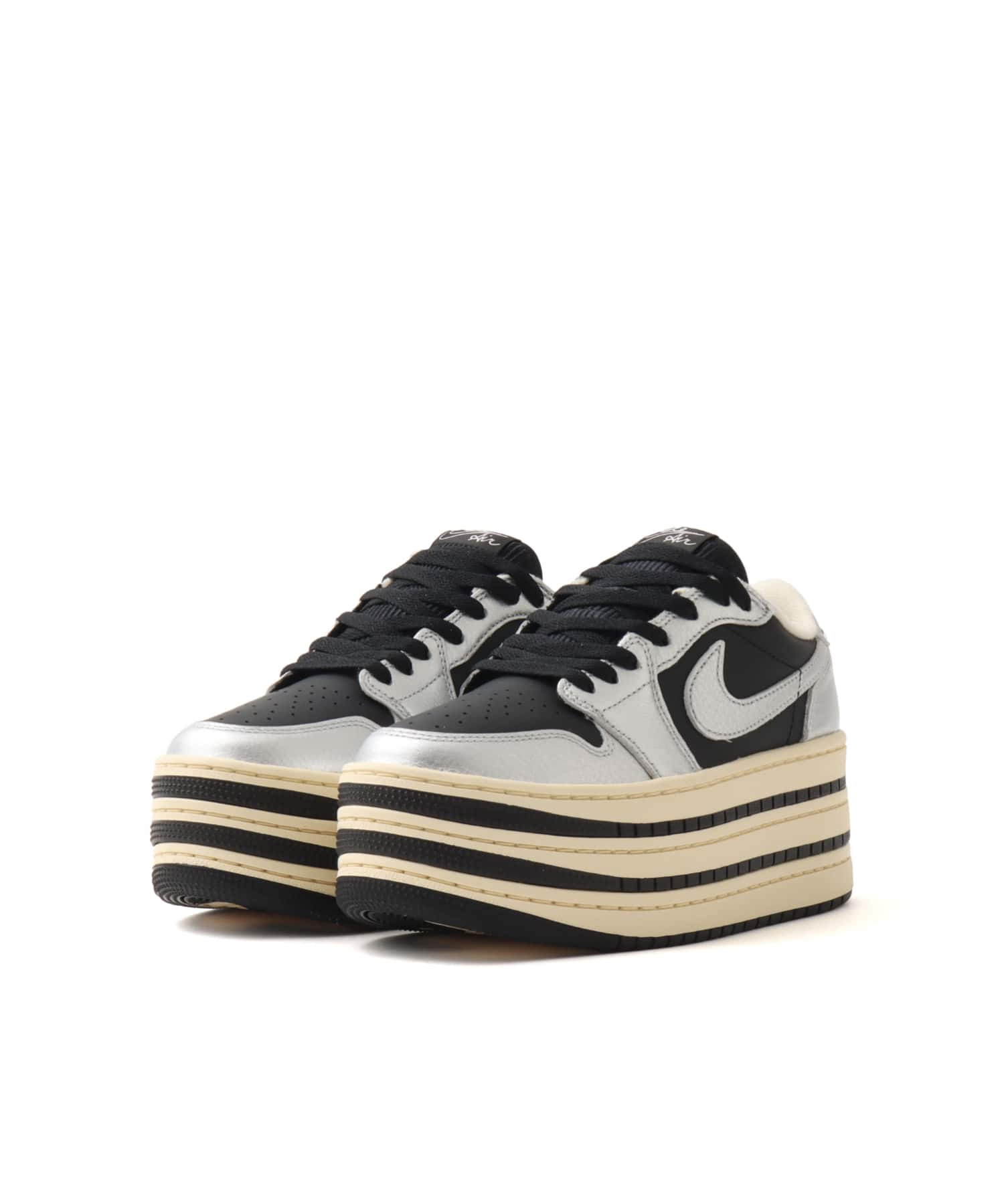 JORDAN BRAND AIR JORDAN 1 TRIPLE STACK METALLIC SILVER/BLACK-MUSLINの画像