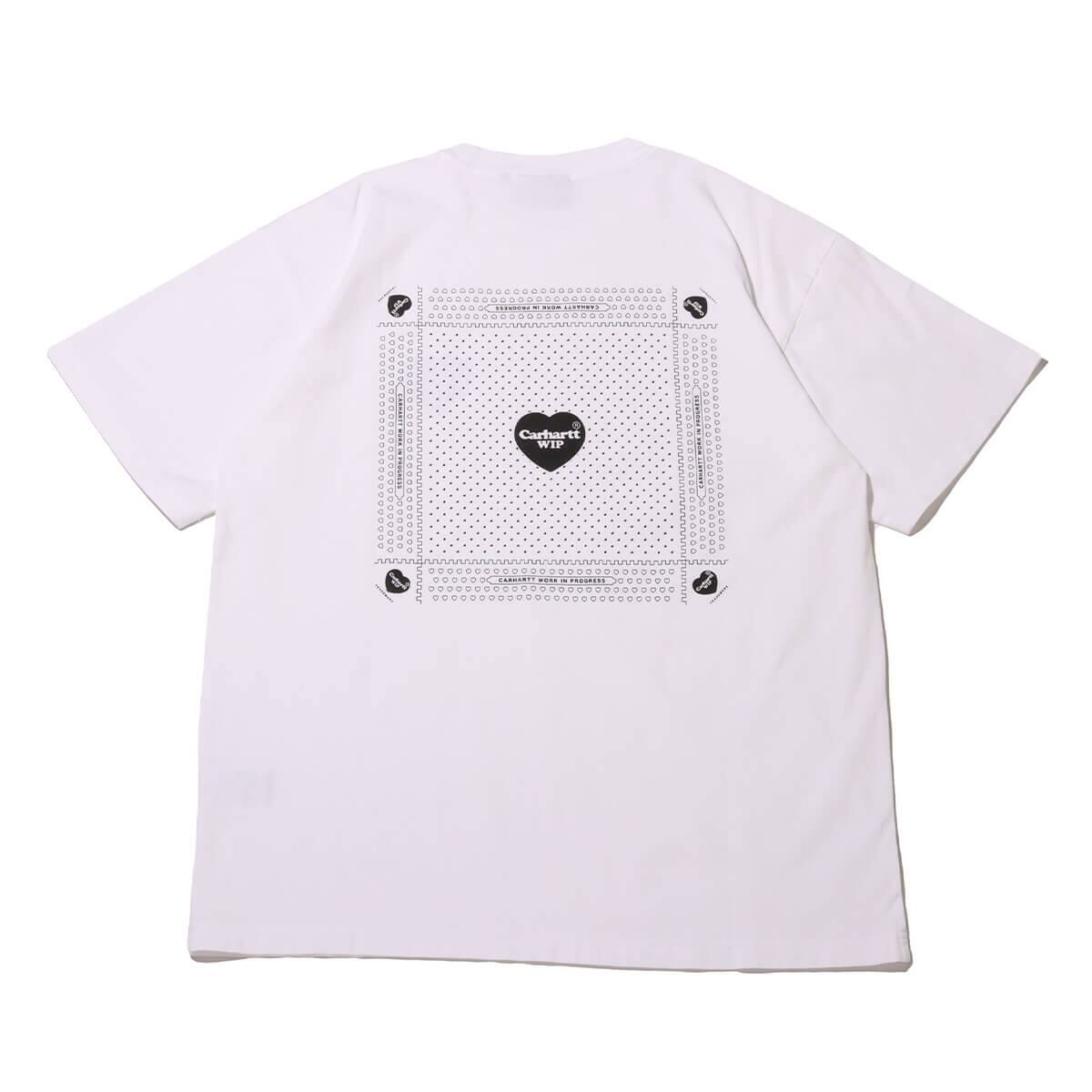 CARHARTT S/S HEART BANDANA T-SHIRT White / Black 24SS-Iの画像