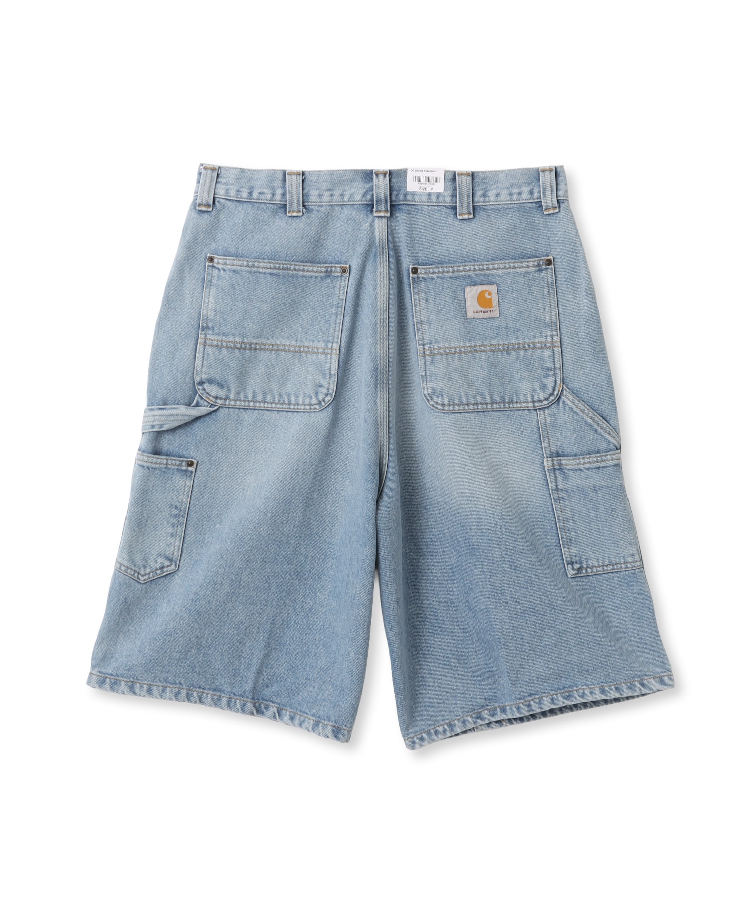 CARHARTT OG DOUBLE KNEE SHORT Blue heavy worn bleachedの画像