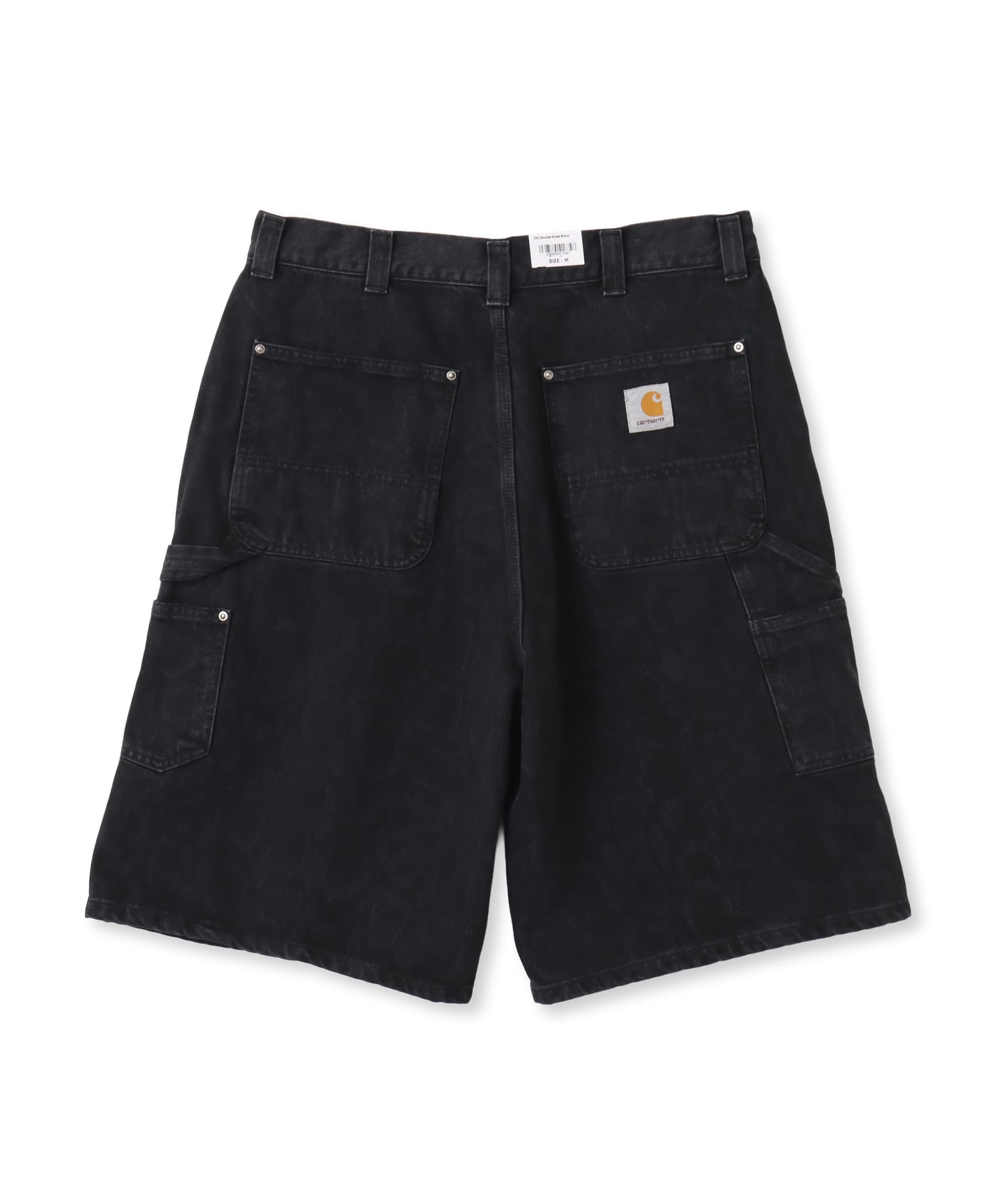 CARHARTT OG DOUBLE KNEE SHORT Camo Black hstone washの画像