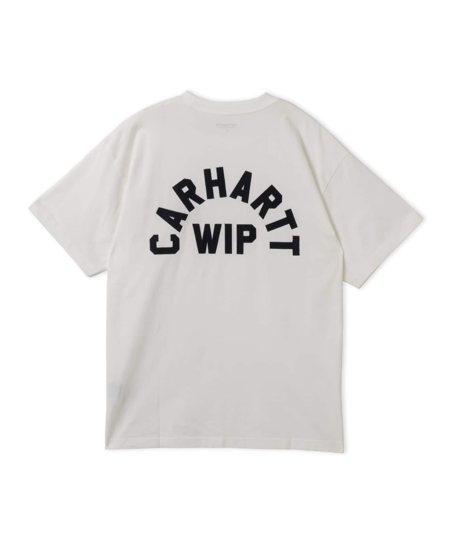 CARHARTT S/S ARCH SCRIPT T-SHIRT White / Dark Navyの画像
