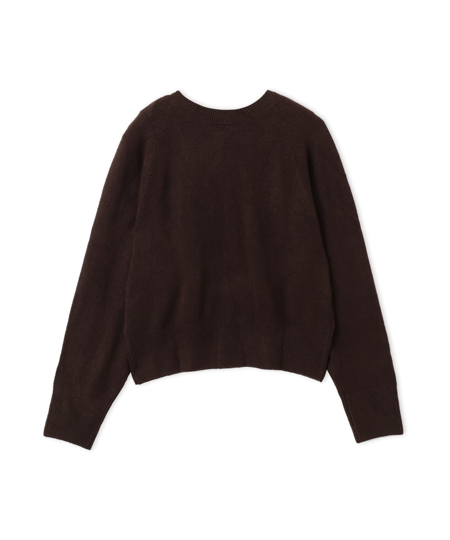 adidas ESSENTIALS KNIT V-NECK SWEATSHIRT LONG SLEEVE オーロラコーヒーの画像