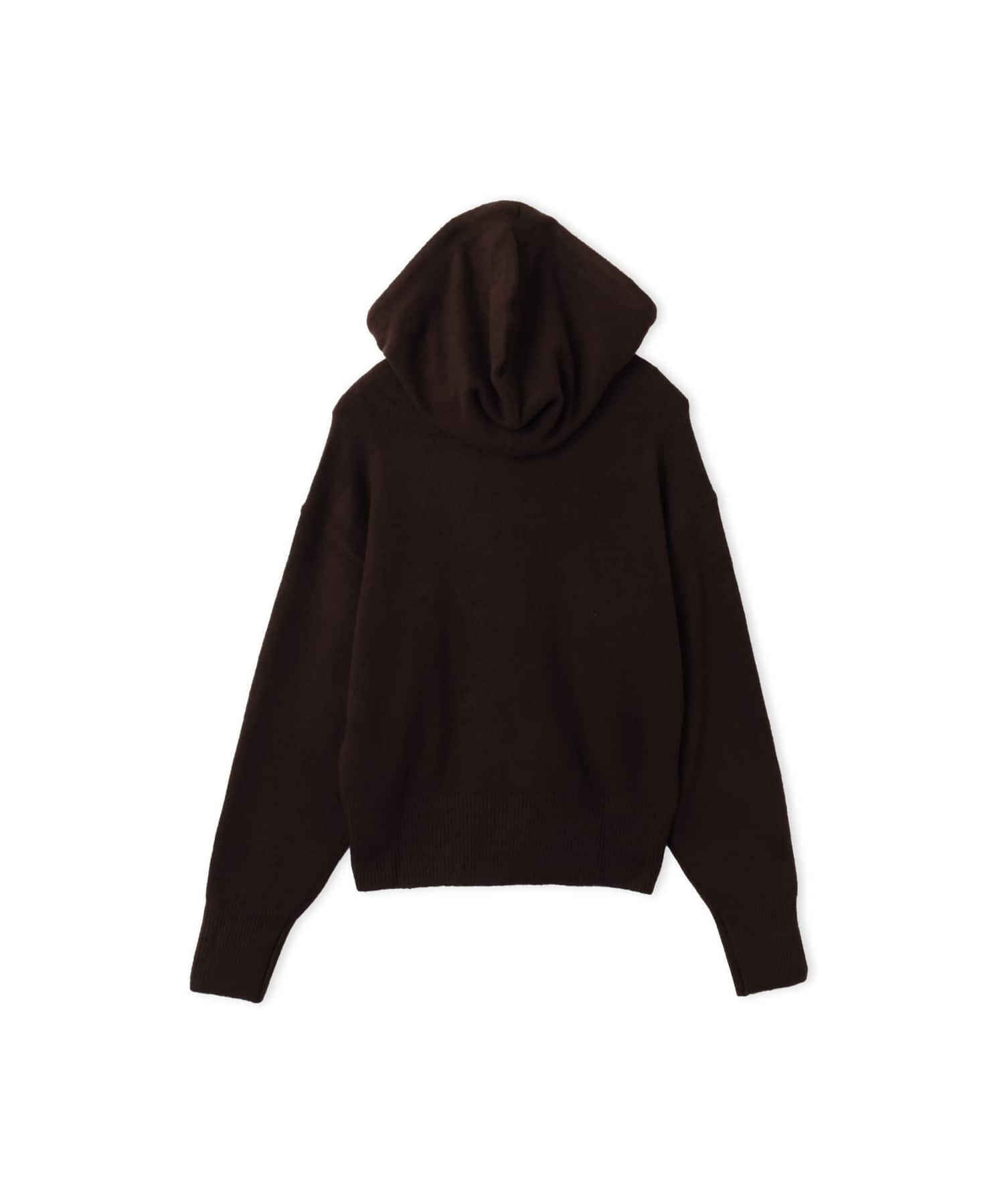 adidas ESSENTIALS KNIT HOODIE オーロラコーヒーの画像