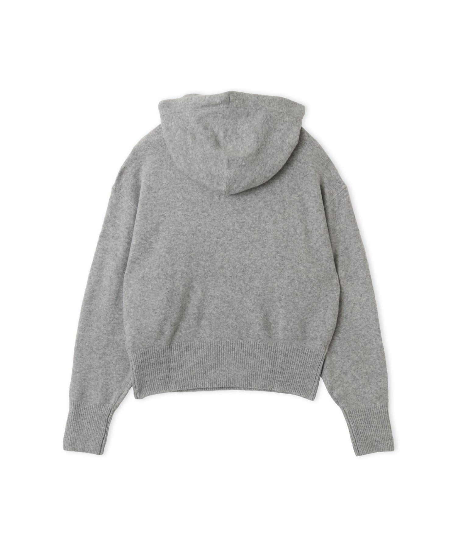 adidas ESSENTIALS KNIT HOODIE ミディアムグレーヘザーの画像
