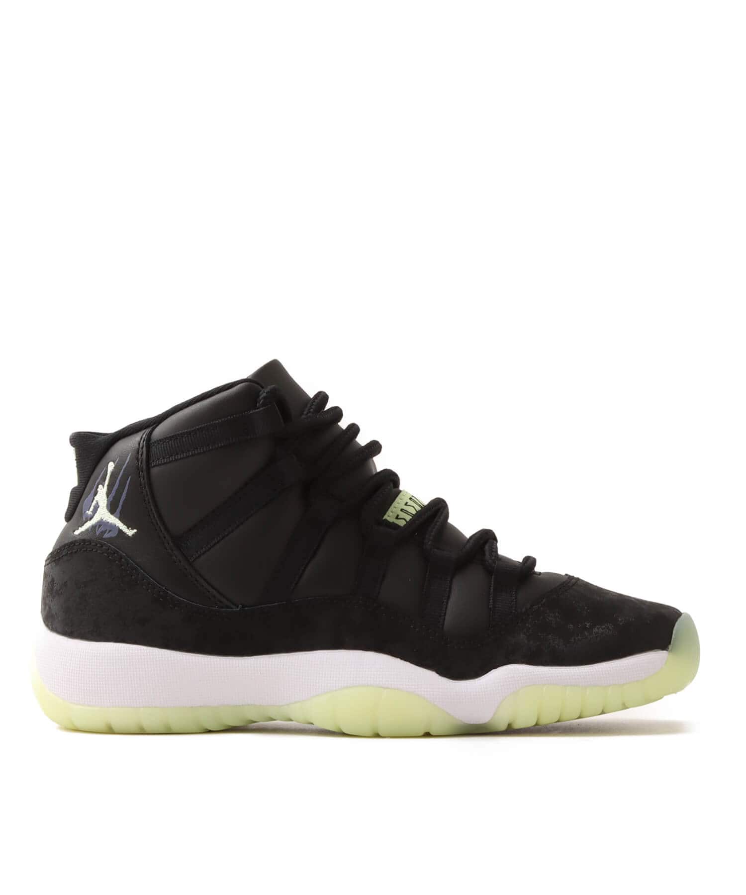 JORDAN BRAND AIR JORDAN 11 RETRO (GS) BLACK/BARELY VOLT-DARK RAISIN-WHITEの画像