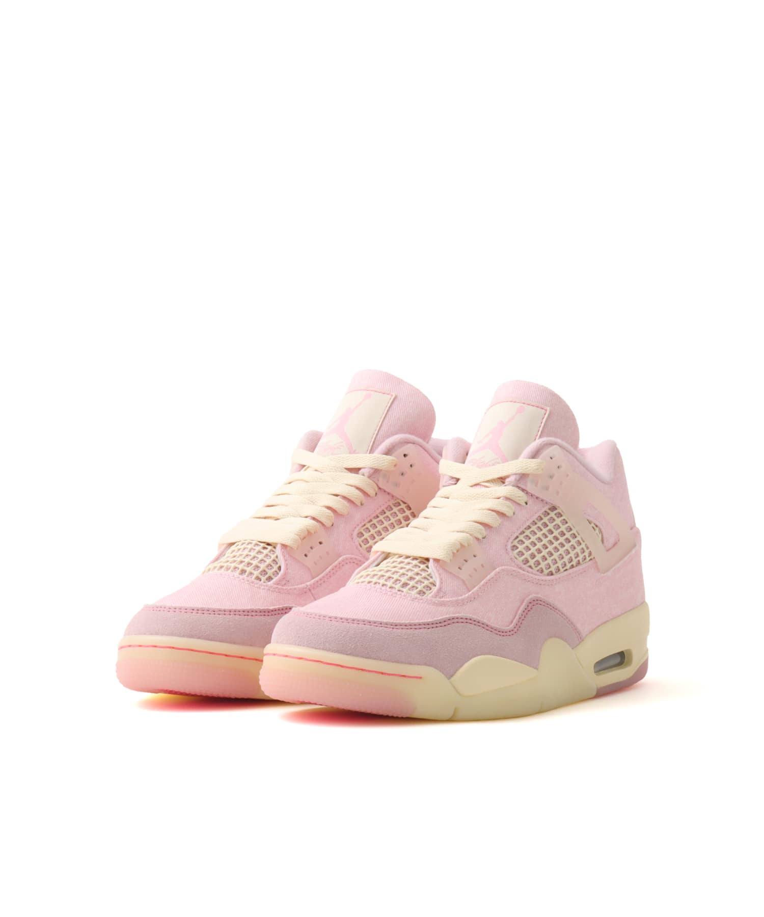 JORDAN BRAND WMNS AIR JORDAN 4 RETRO TEX PEARL PINK/ICED CARMINE-COCONUT MILKの画像