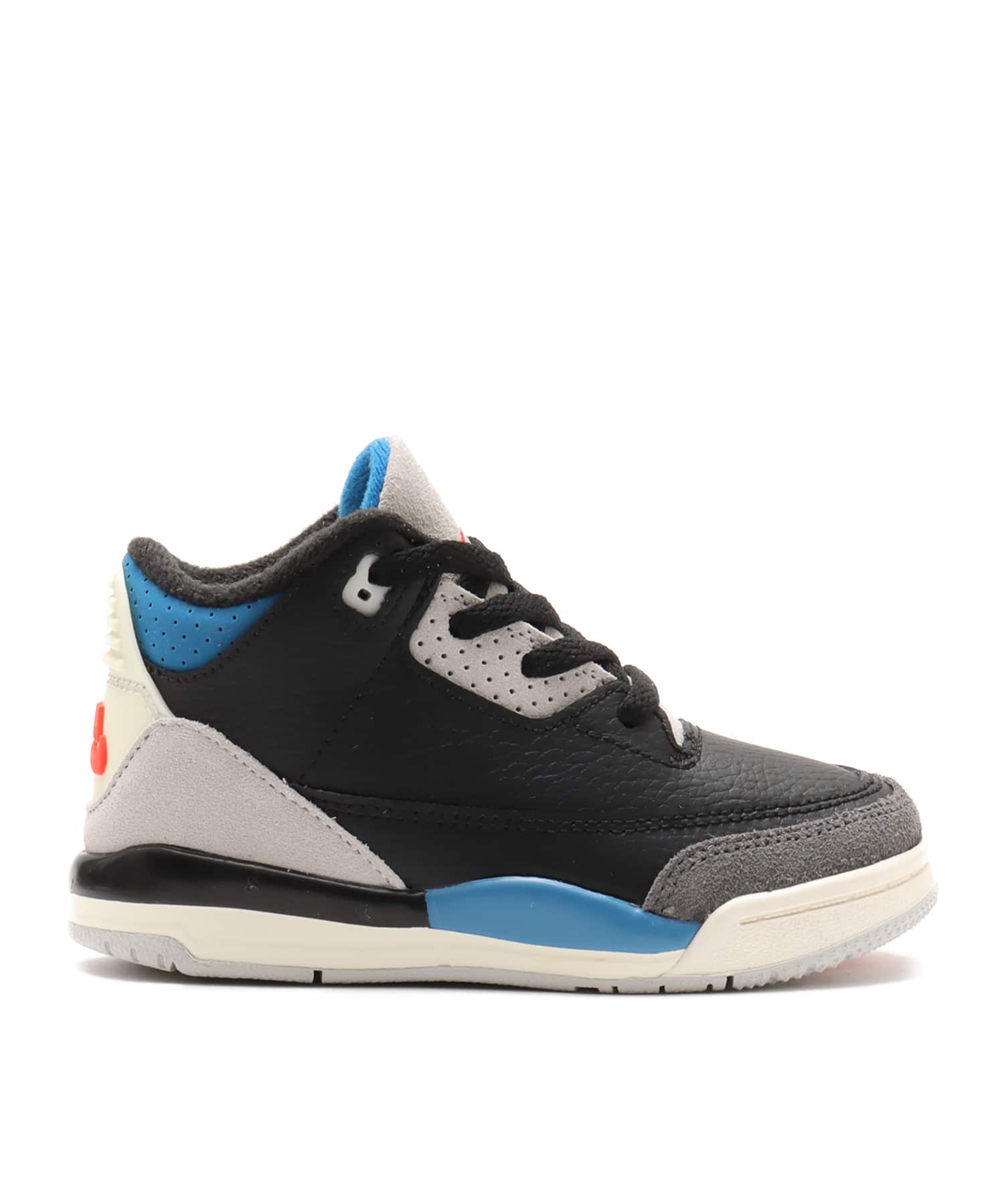JORDAN BRAND JORDAN 3 RETRO OG (TD) BLACK/CHILE RED-NEUTRAL GREYの画像