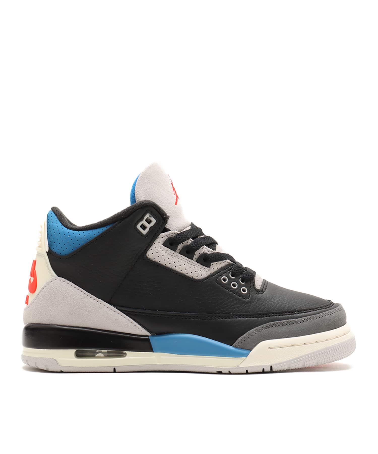 JORDAN BRAND AIR JORDAN 3 RETRO OG (GS) BLACK/CHILE RED-NEUTRAL GREYの画像