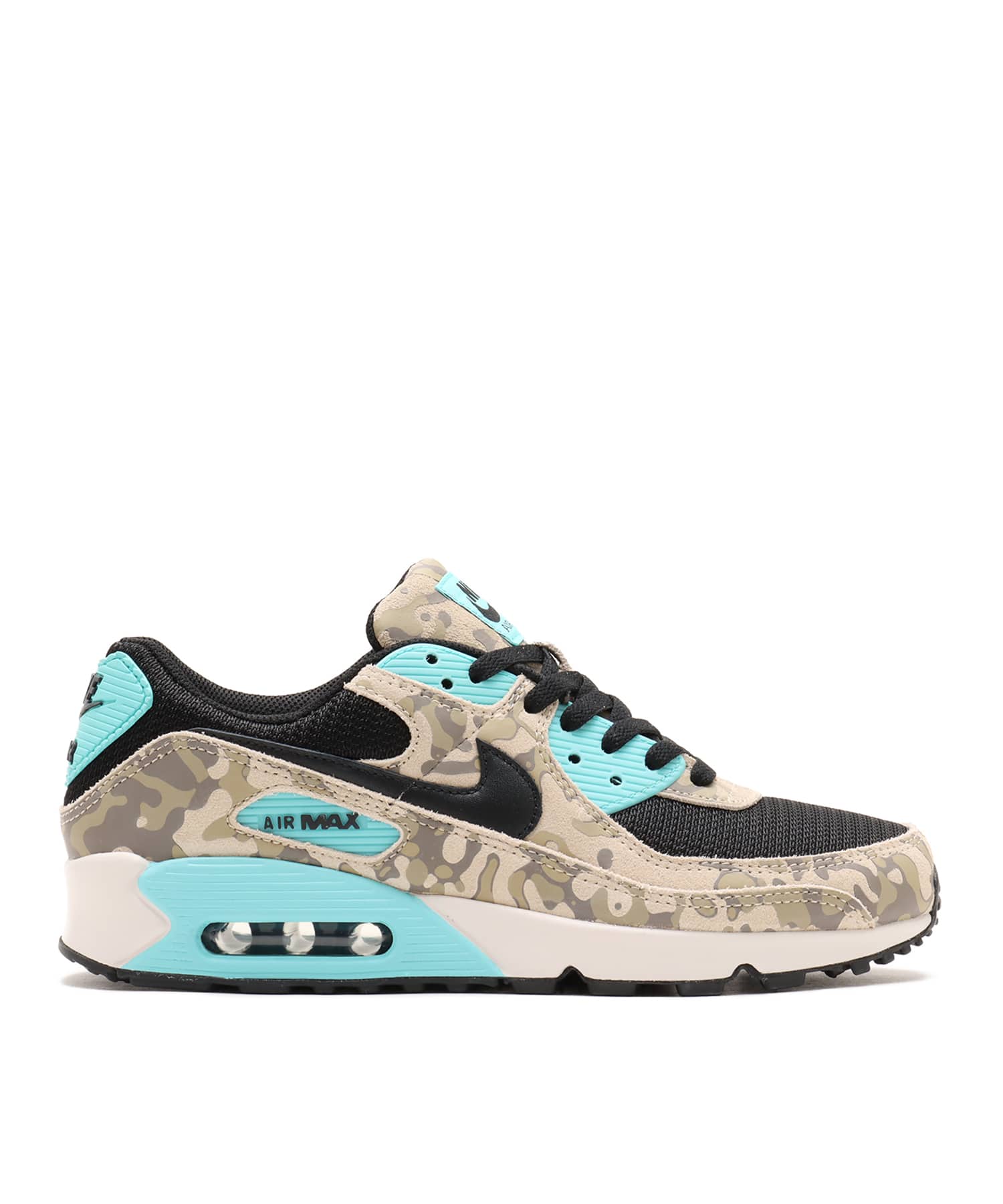 NIKE AIR MAX 90 PRM SANDDRIFT/BLACK-AURORA GREEN-KHAKIの画像