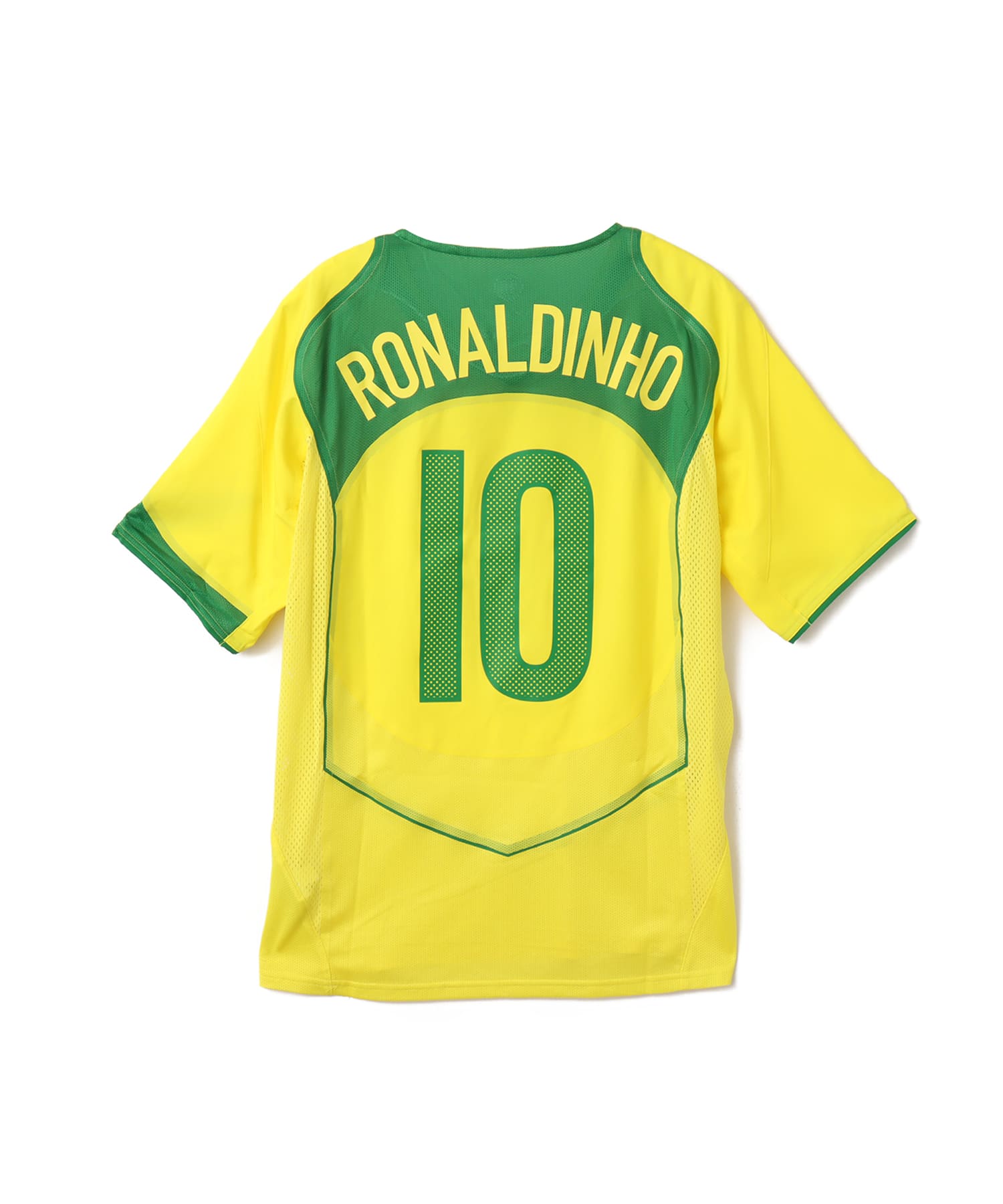 NIKE Ronaldinho CBF 2004 M TOTAL 90 REISSUE SS JERSEY N&N OPTI YELLOW/APPLE GREEN/APPLE GREENの画像