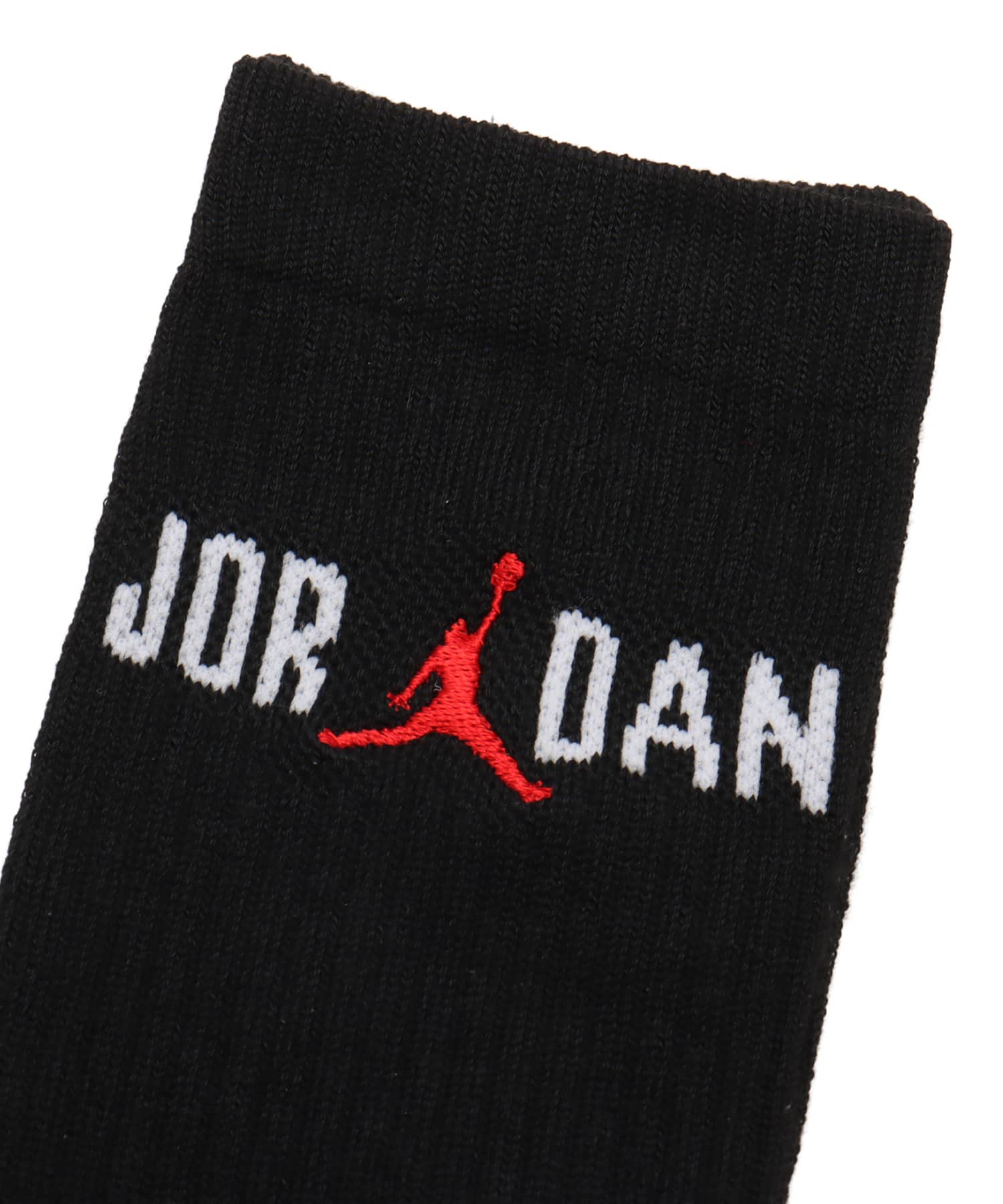 JORDAN BRAND U J ED PLY CREW - 144 STR BLACK/WHITE/UNIVERSITY REDの画像