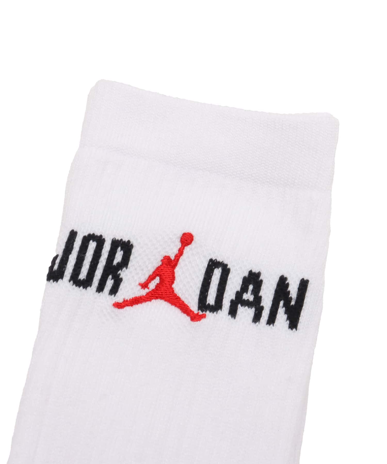 JORDAN BRAND U J ED PLY CREW - 144 STR WHITE/BLACK/UNIVERSITY REDの画像