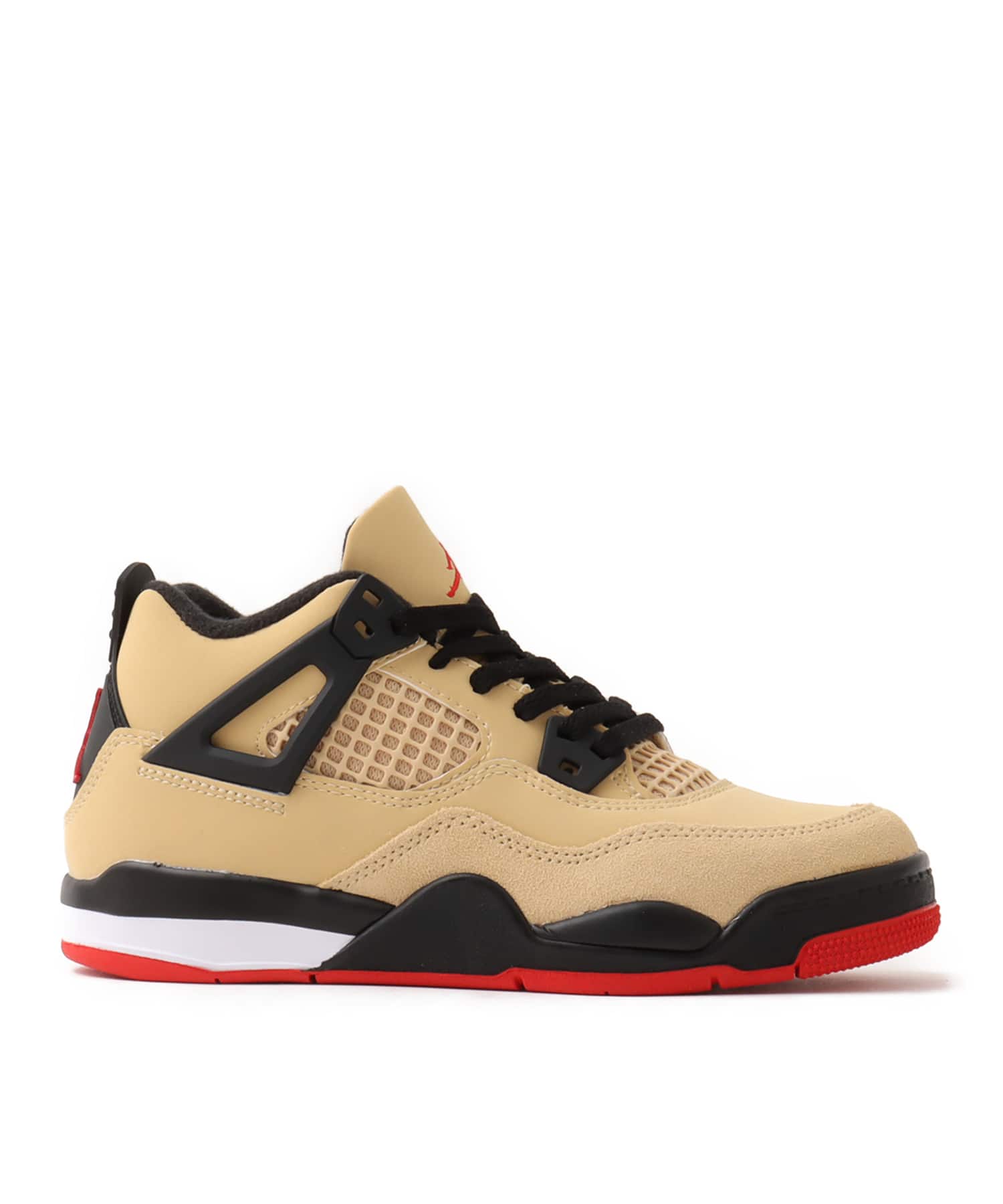 JORDAN BRAND JORDAN 4 RETRO (PS) SESAME/FIRE RED-BLACK-WHITEの画像