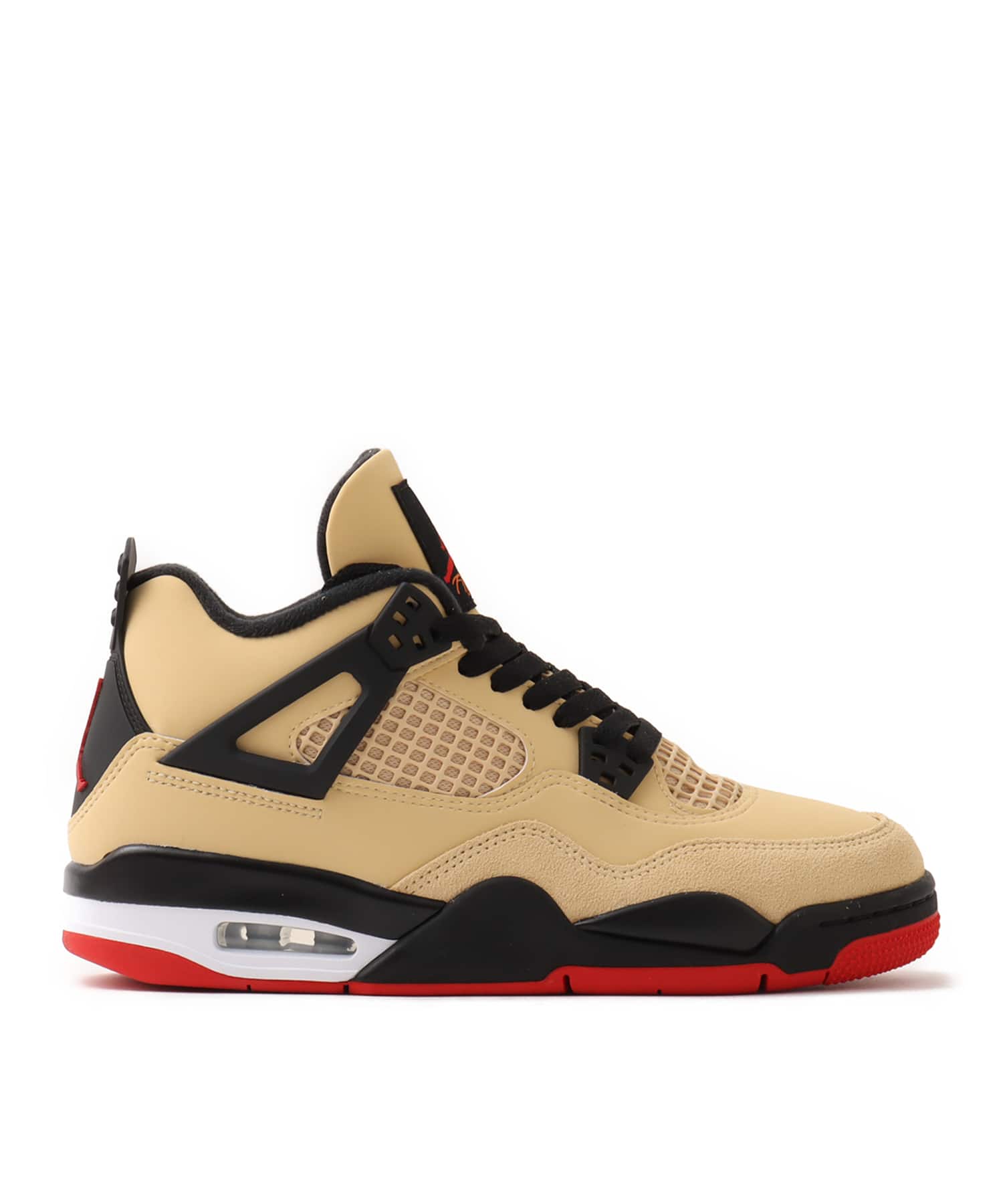 JORDAN BRAND AIR JORDAN 4 RETRO (GS) SESAME/FIRE RED-BLACK-WHITEの画像