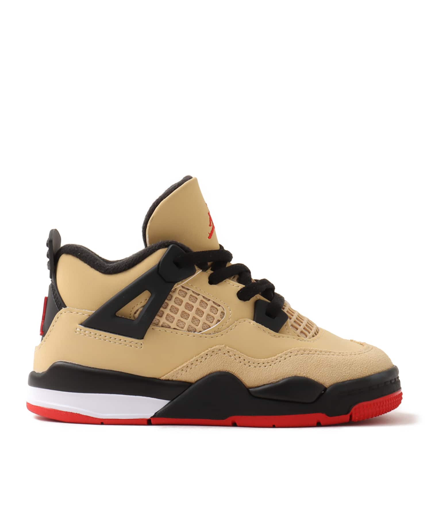JORDAN BRAND JORDAN 4 RETRO (TD) SESAME/FIRE RED-BLACK-WHITEの画像