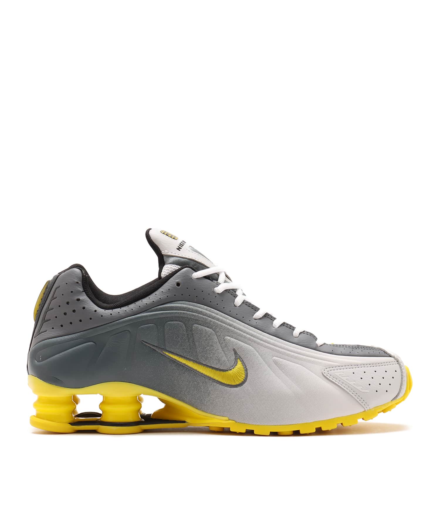 NIKE SHOX R4 SE VAST GREY/BRIGHT CITRON-LT GRAPHITEの画像