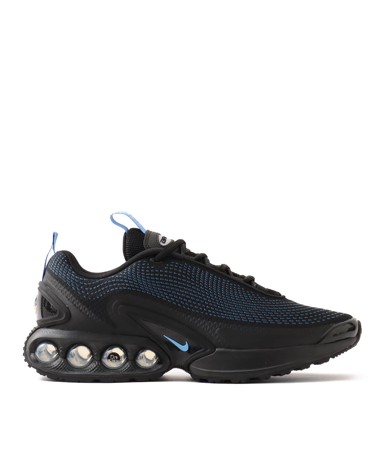 NIKE AIR MAX DN BLACK/UNIVERSITY BLUE-WOLF GREY-BLACKの画像