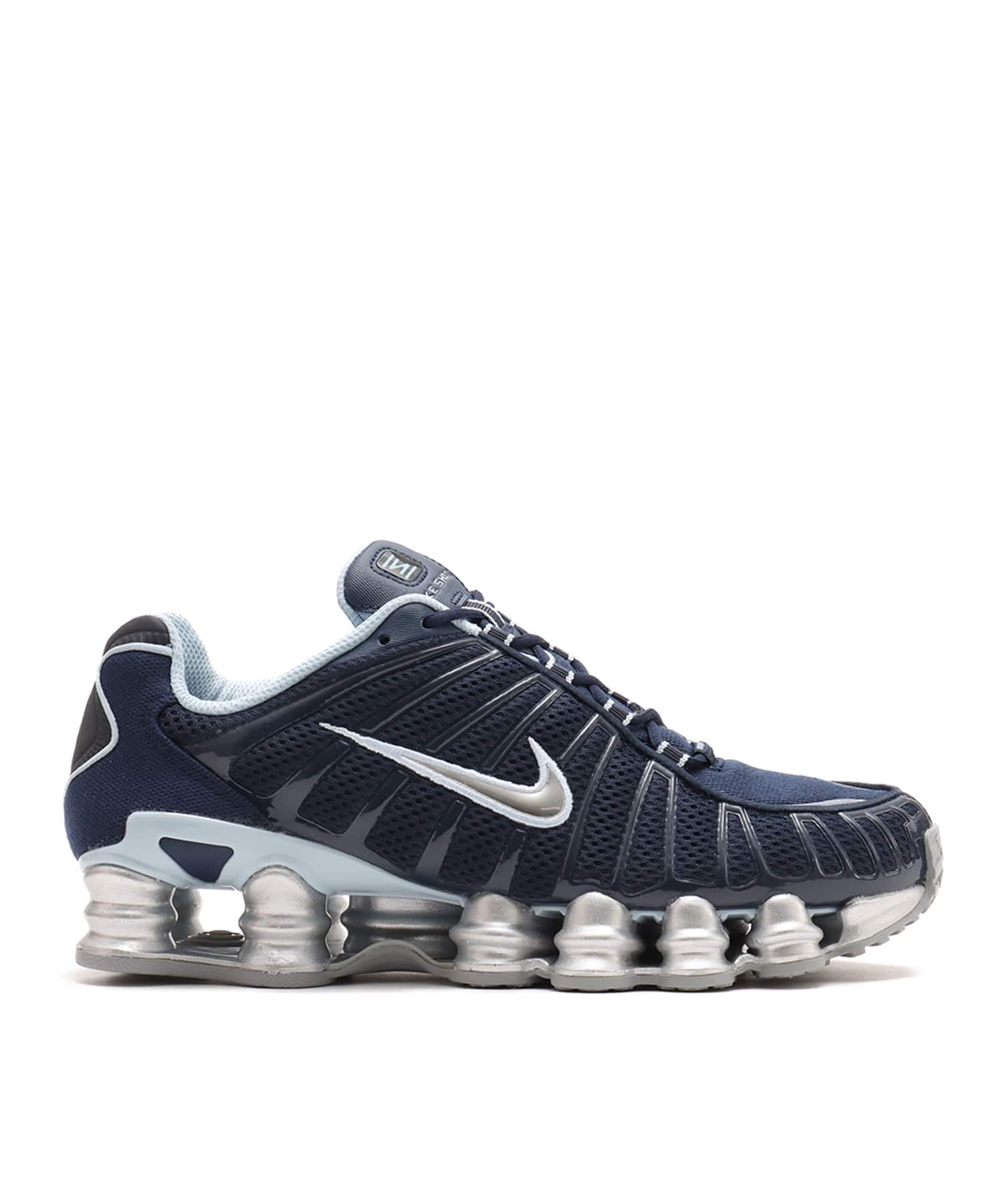 NIKE W SHOX TL OBSIDIAN/MTLC PLATINUM-LT ARMORY BLUEの画像