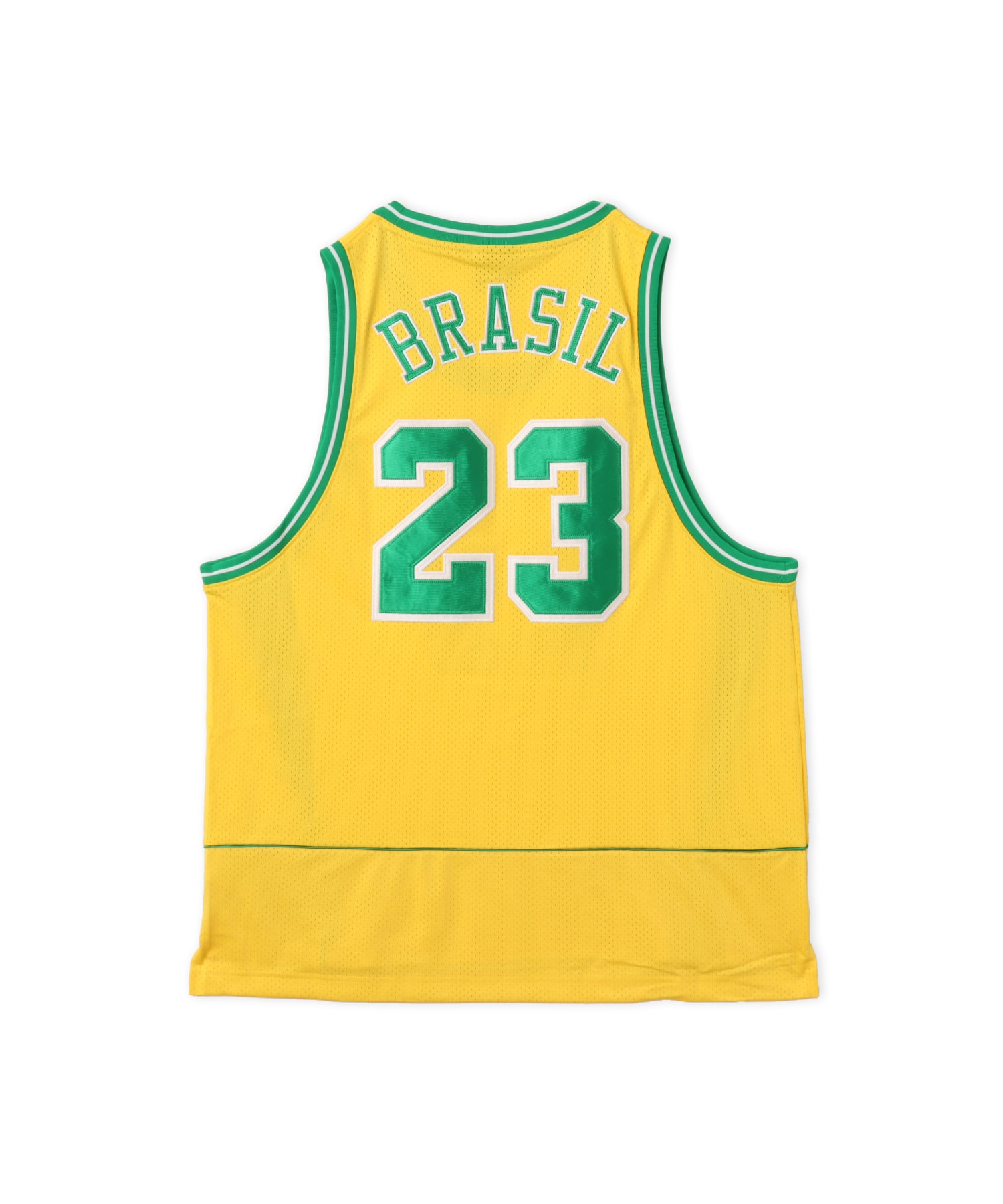 JORDAN BRAND M J ESS MESH JERSEY P6 VARSITY MAIZE/LUCKY GREENの画像