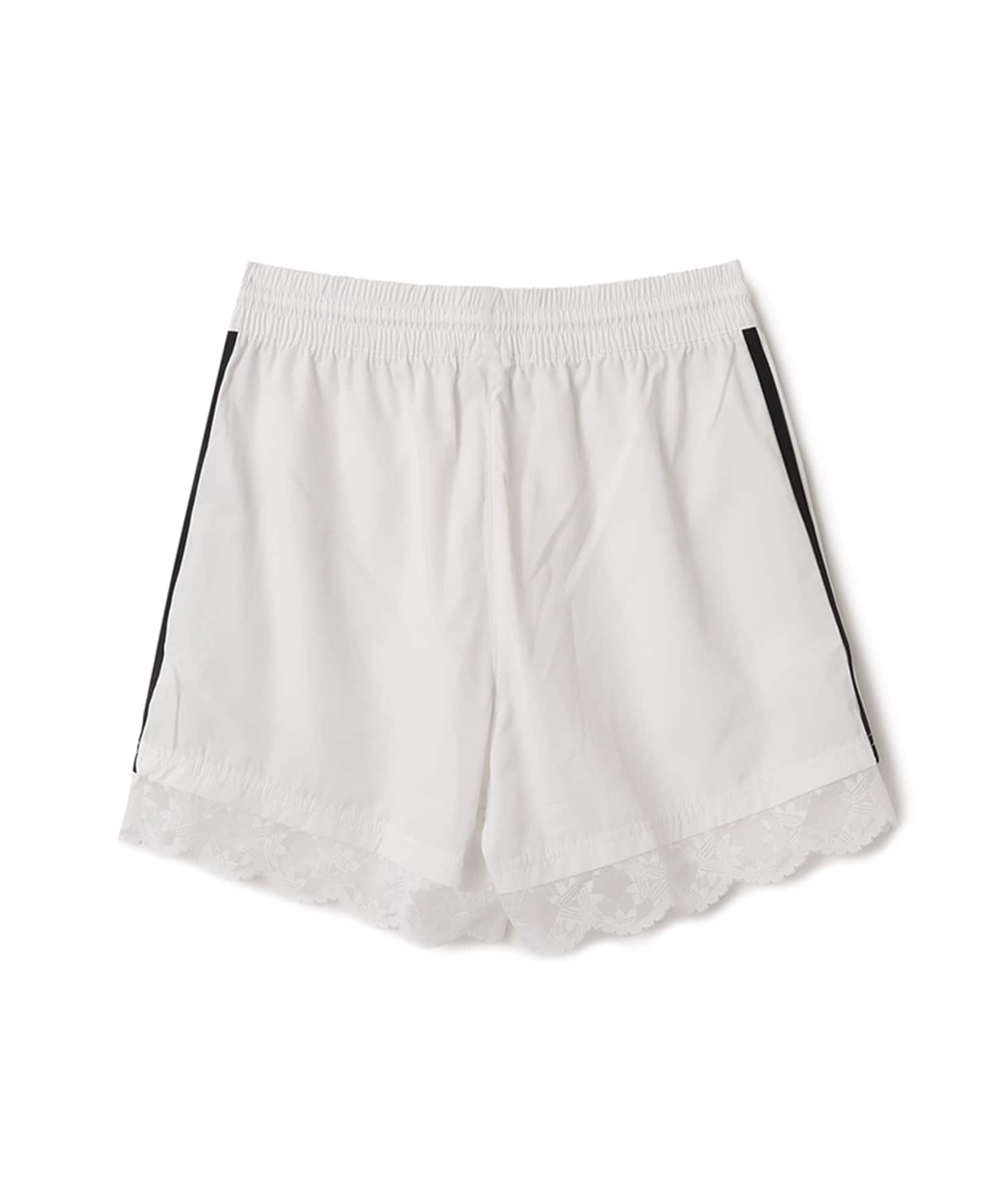 adidas LACE TRIM 3 STRIPE SHORT ホワイトの画像