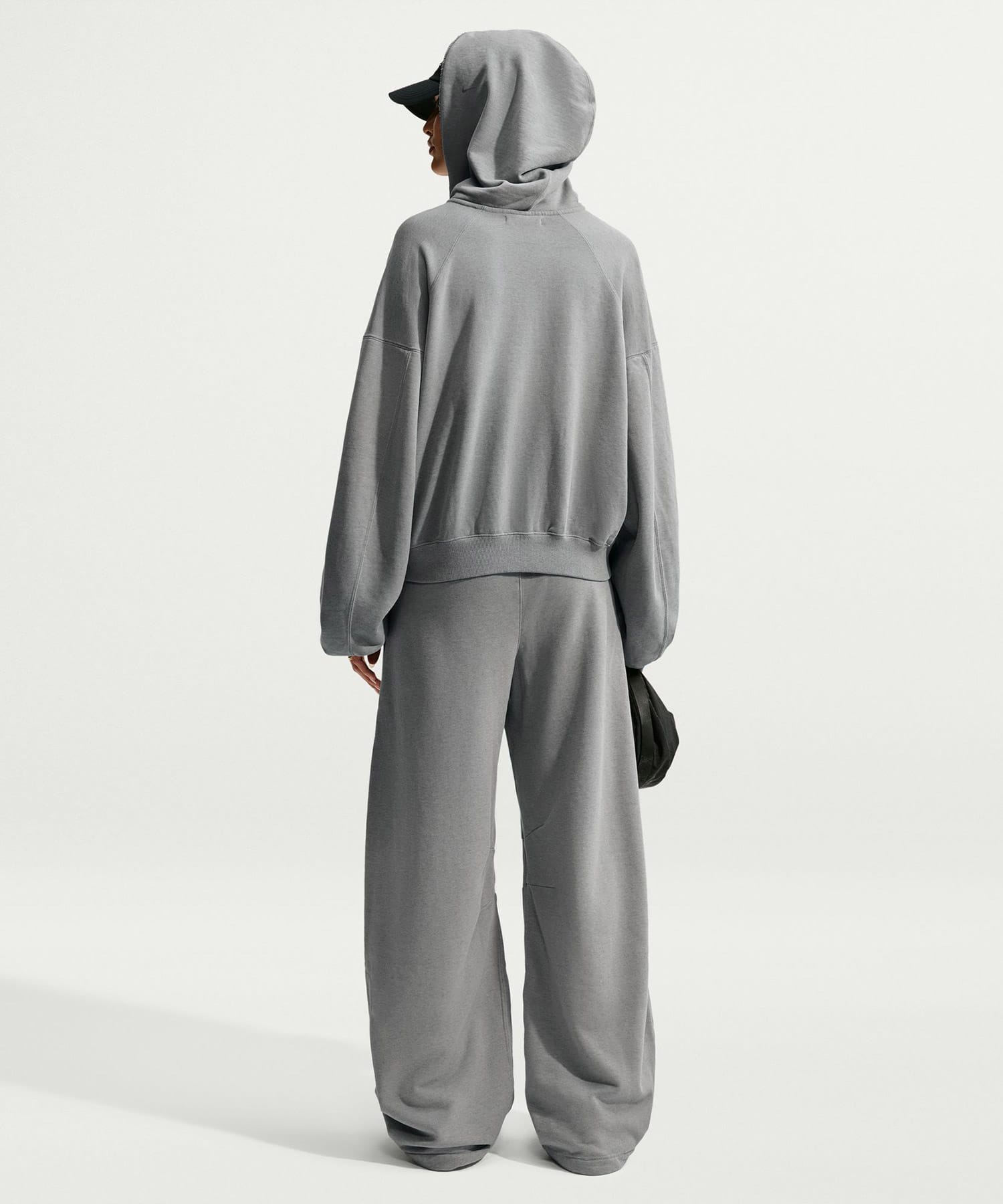 NIKE W NRG NK STUDIO FLEECE PANT COOL GREY HTRの画像