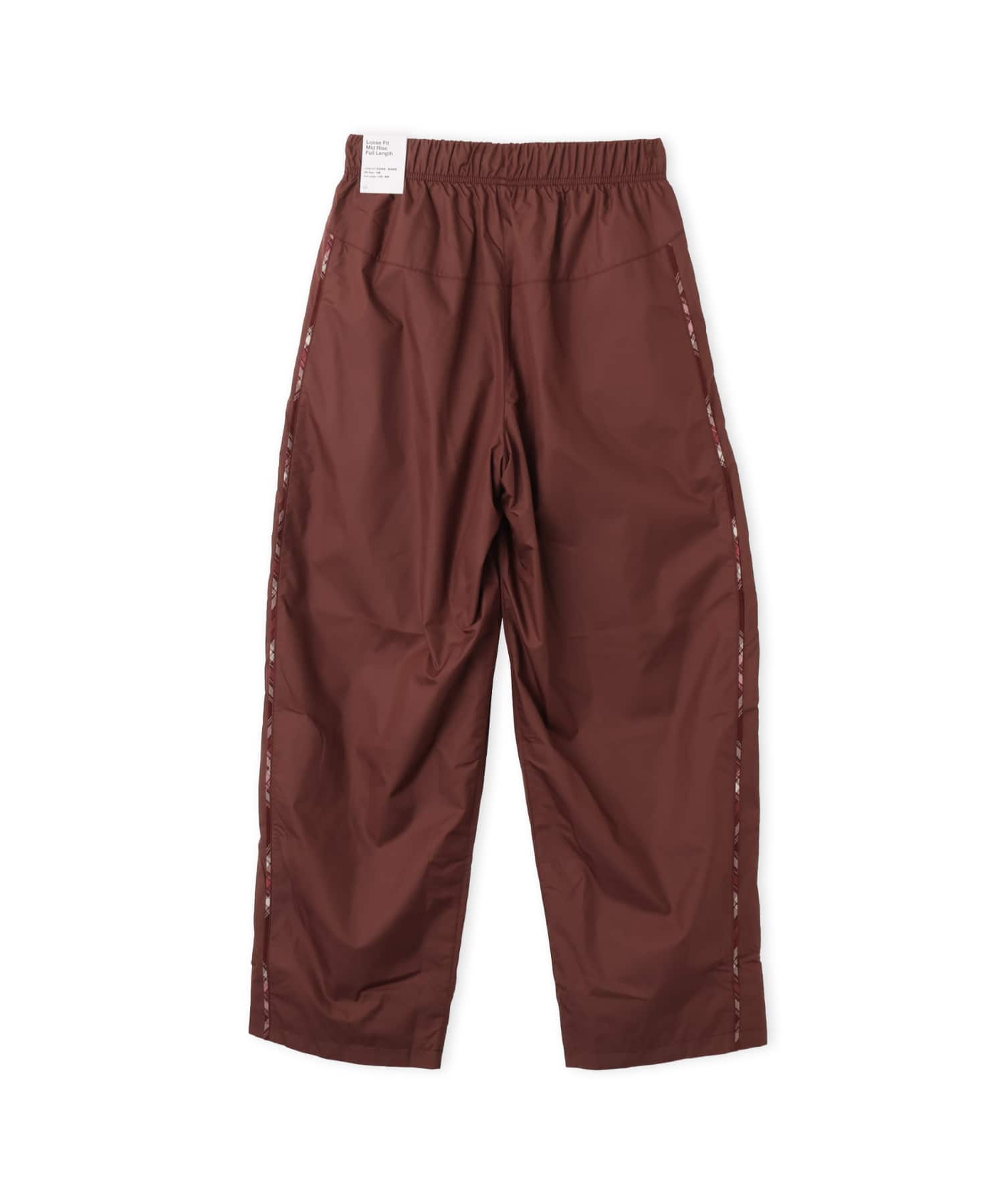 NIKE AS W NK REVERSIBLE PLAID OH PANT BROWNの画像