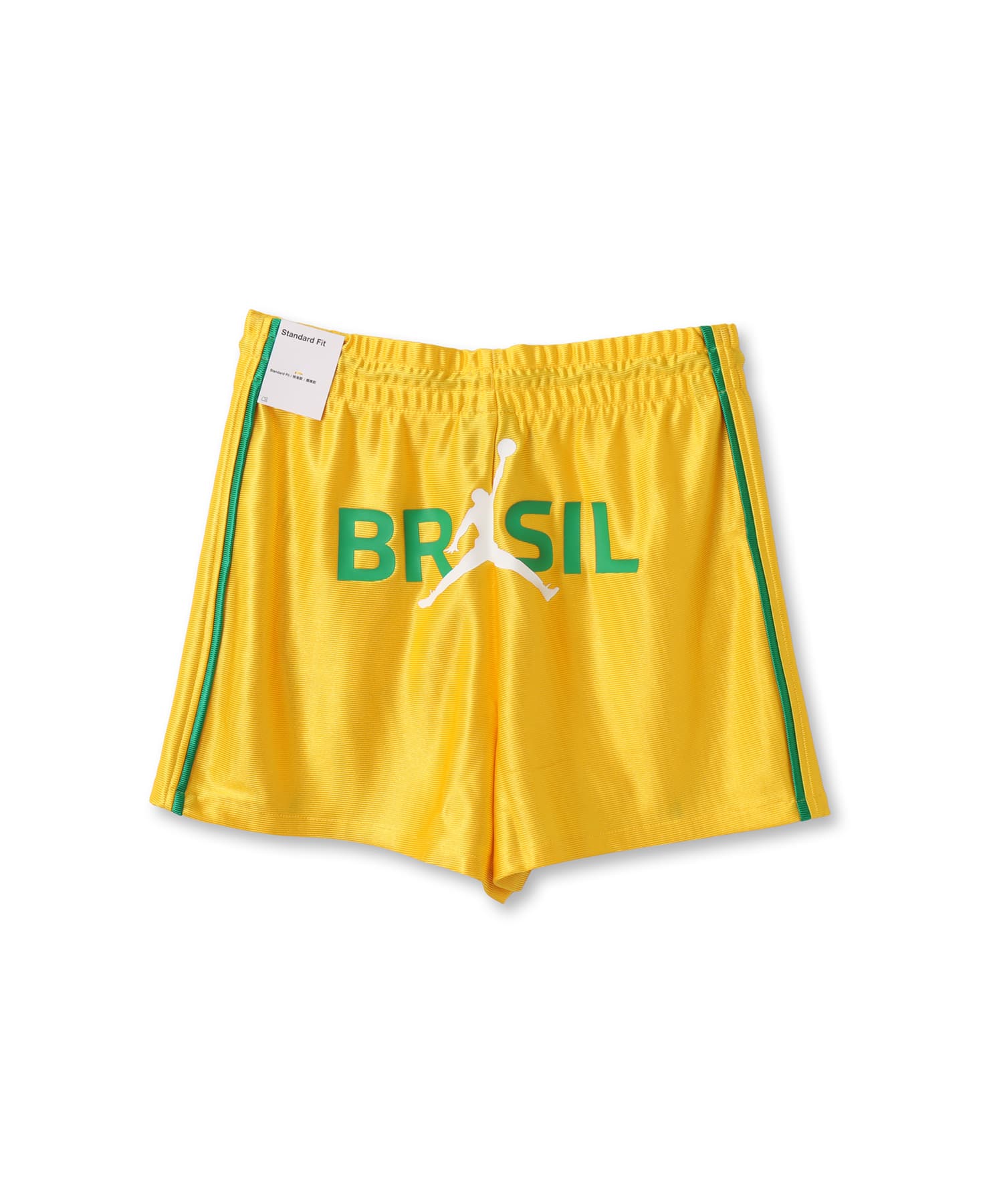 JORDAN BRAND AS W J BRK NOV KNIT SHORT P6 VARSITY MAIZE/(LUCKY GREEN)の画像