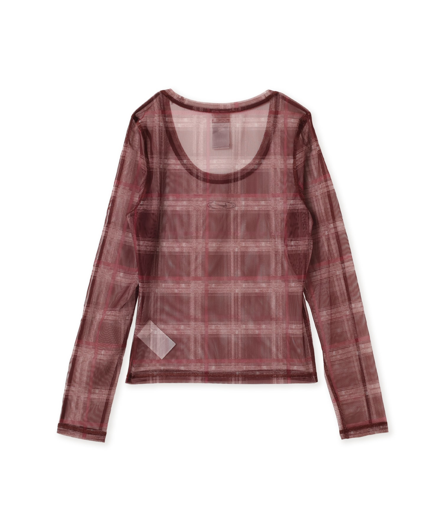 NIKE AS W NK LS BODY BLD MESH PRNT BROWNの画像