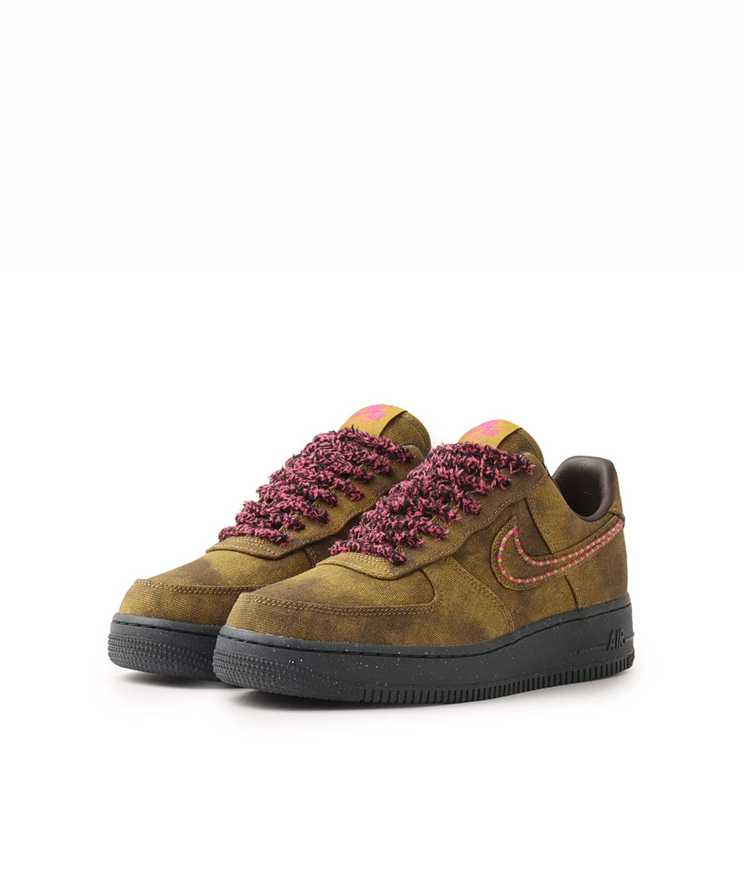 NIKE AIR FORCE 1 BOUCLE QS DESERT MOSS/FIERCE PINK-MIDWEST GOLDの画像