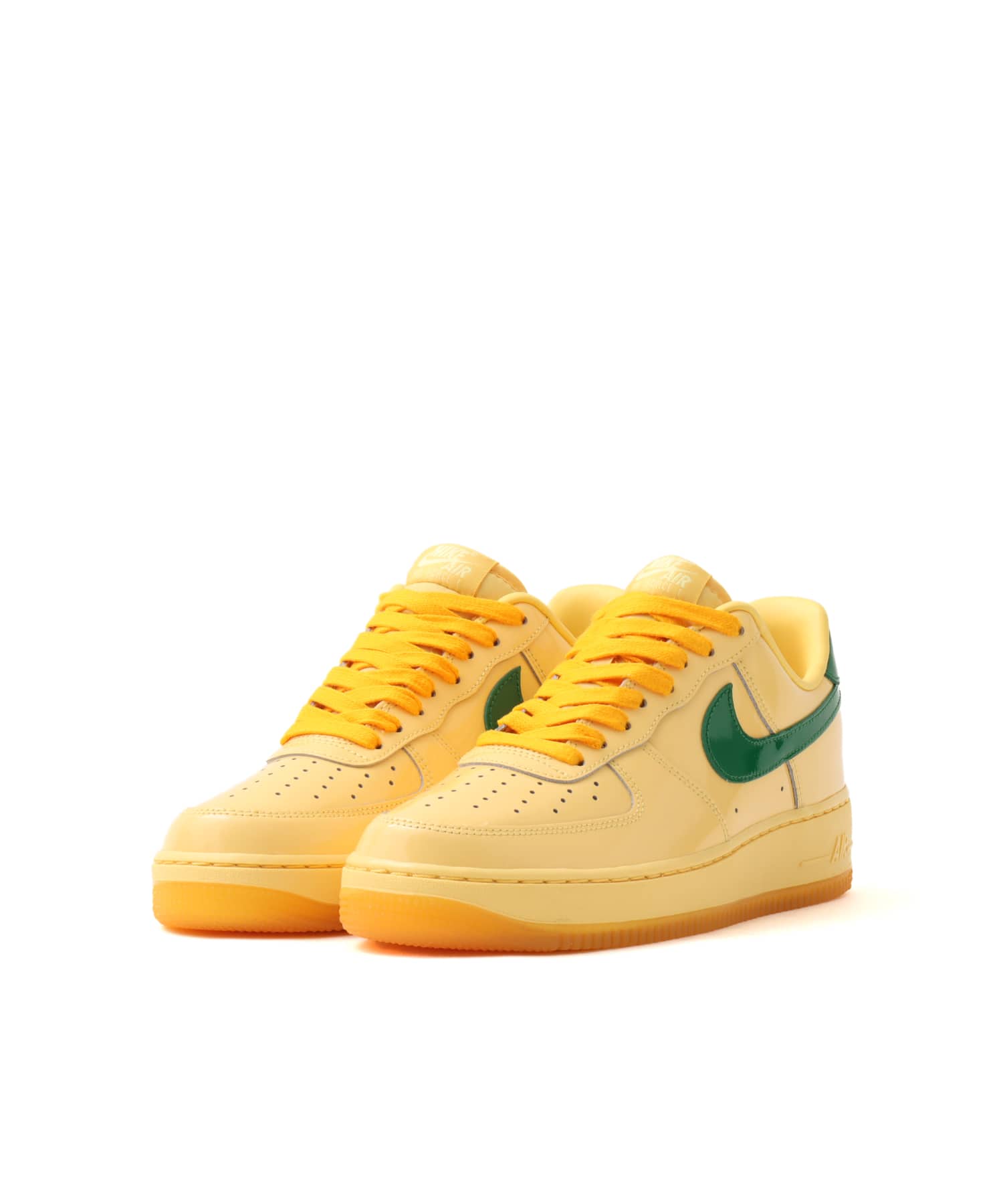 NIKE AIR FORCE 1 LOW QS TOPAZ GOLD/PINE GREEN-LT LASER ORANGEの画像