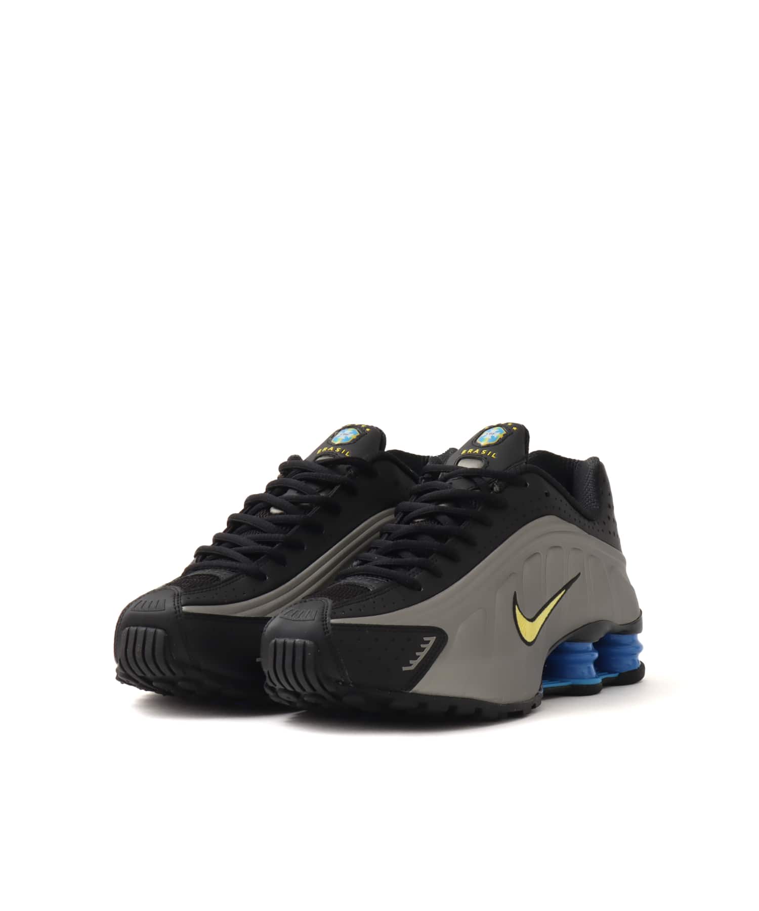 NIKE SHOX R4 BLACK/CANARY-MTLC PEWTER-LT PHOTO BLUEの画像