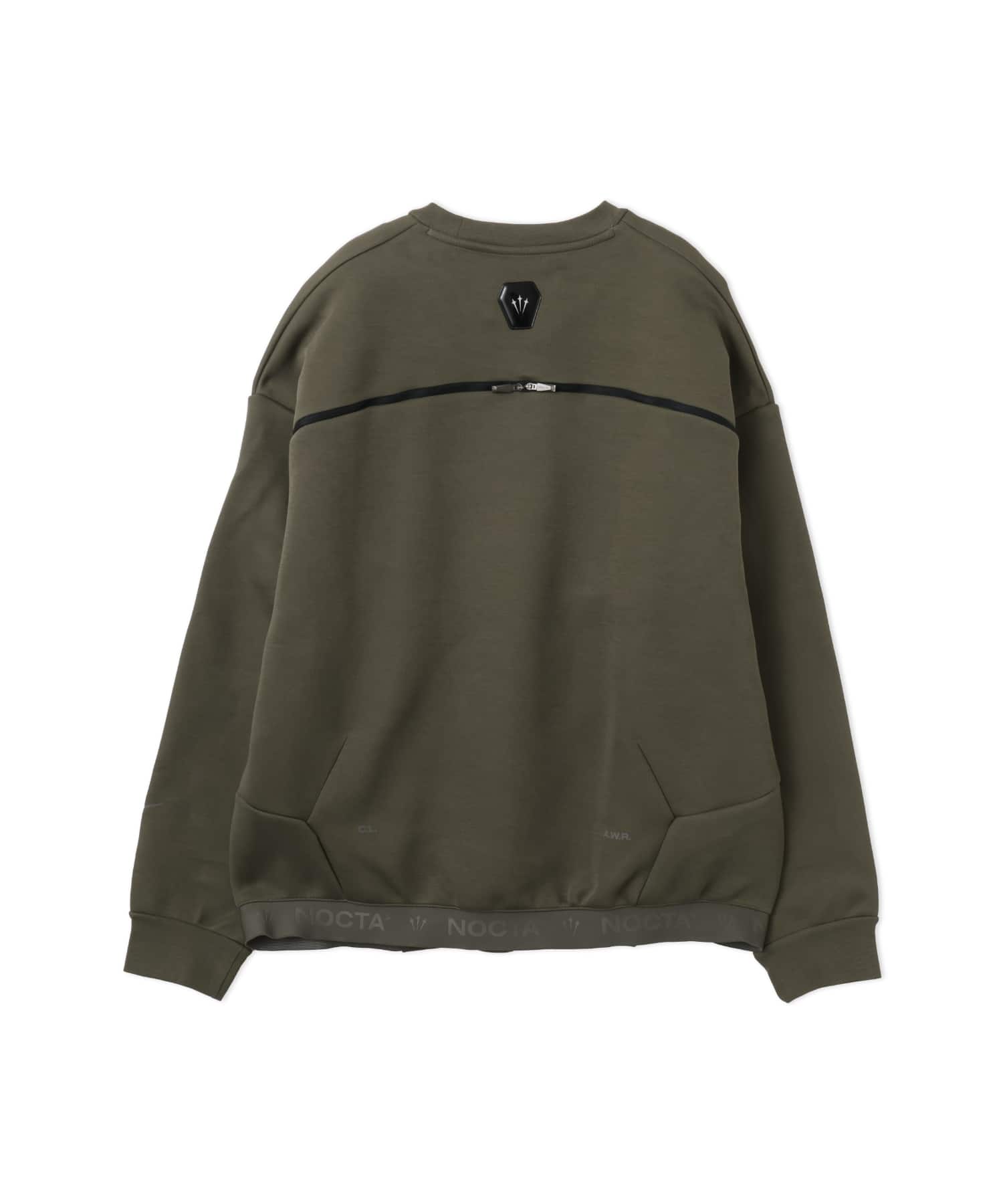 NIKE M NRG NOCTA TRAPEZOID CUT CREW OLIVEの画像