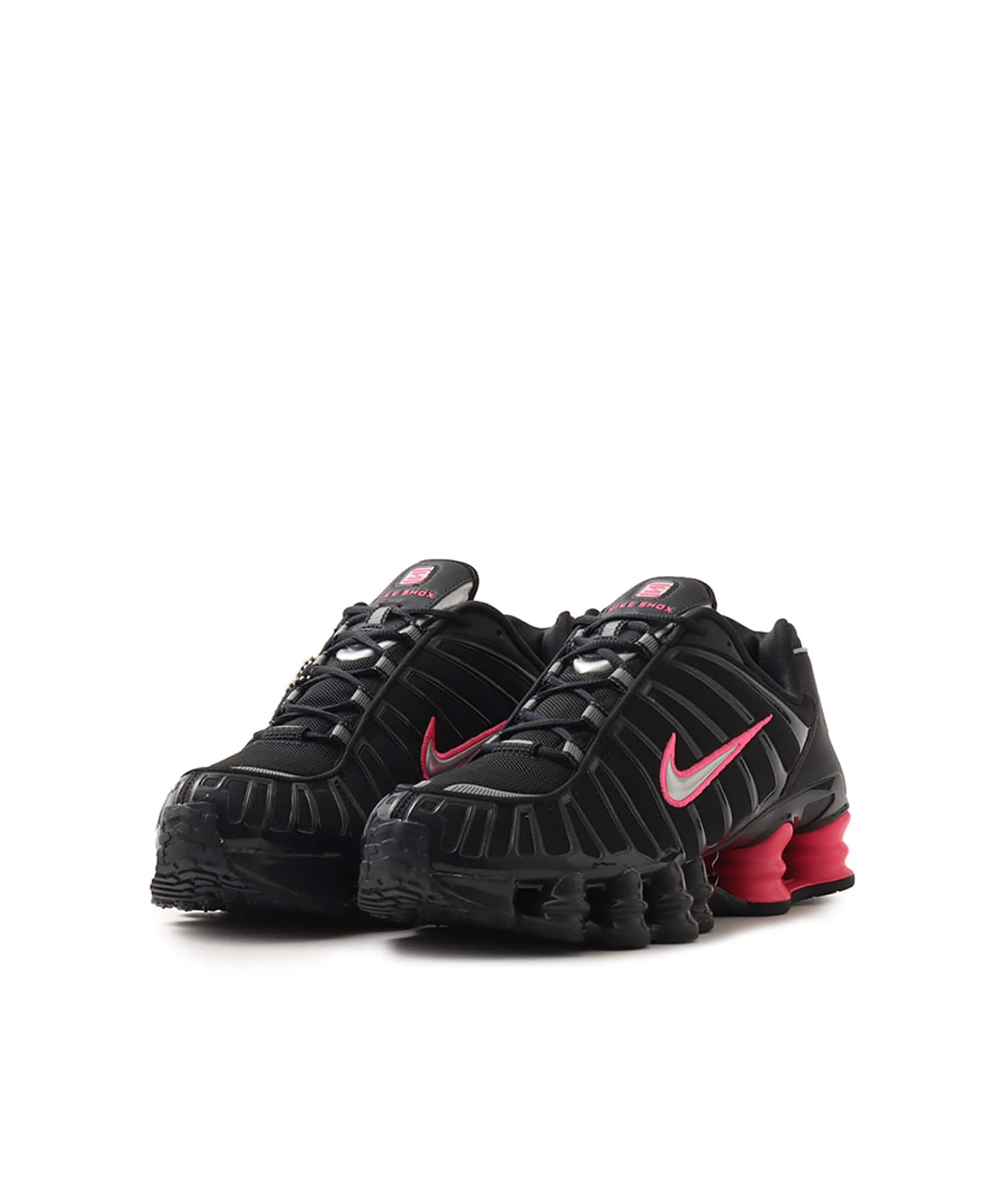 NIKE W SHOX TL OFF NOIR/METALLIC SILVER-HYPER PINKの画像