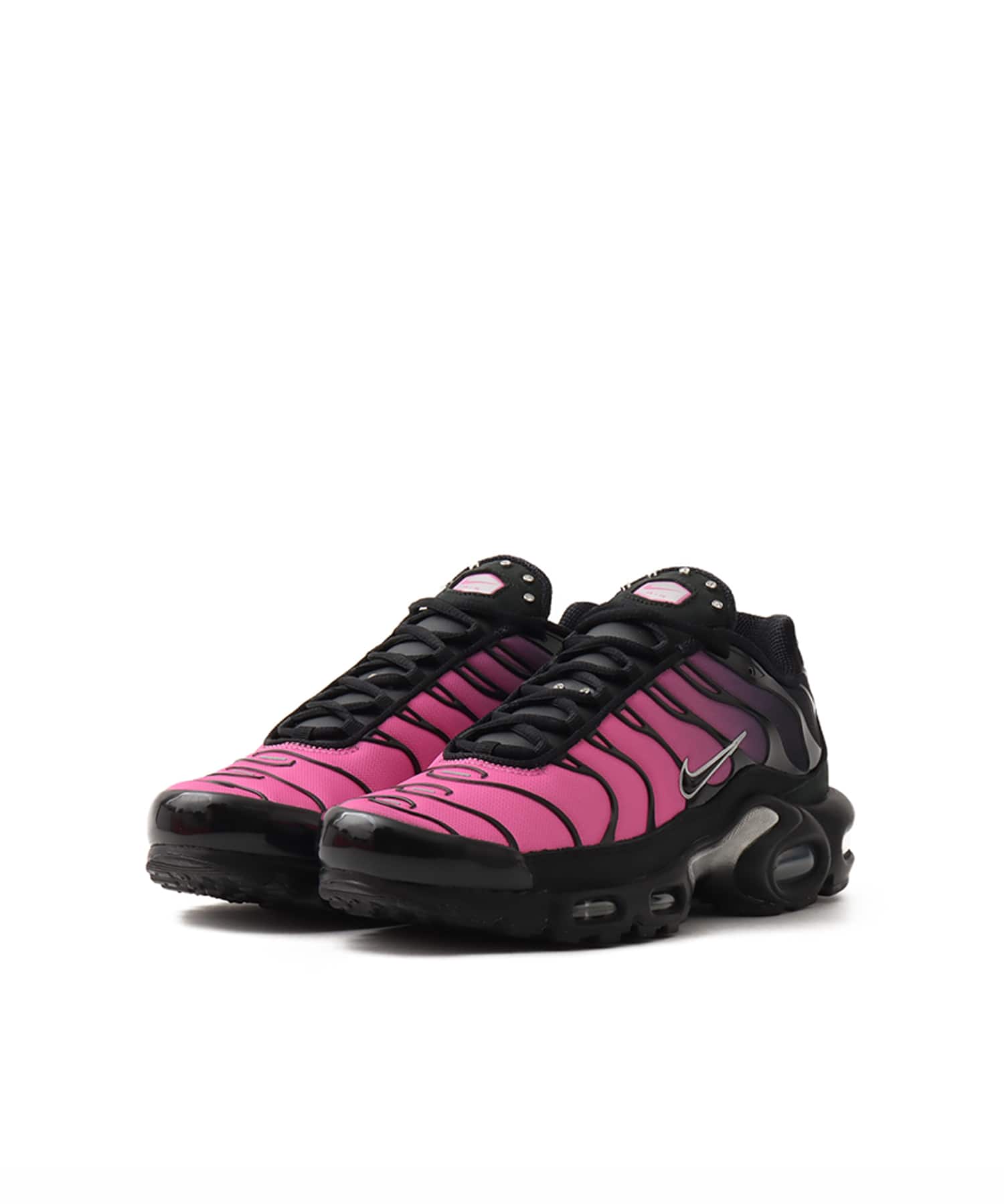 NIKE W AIR MAX PLUS BLACK/PEONY-METALLIC SILVERの画像