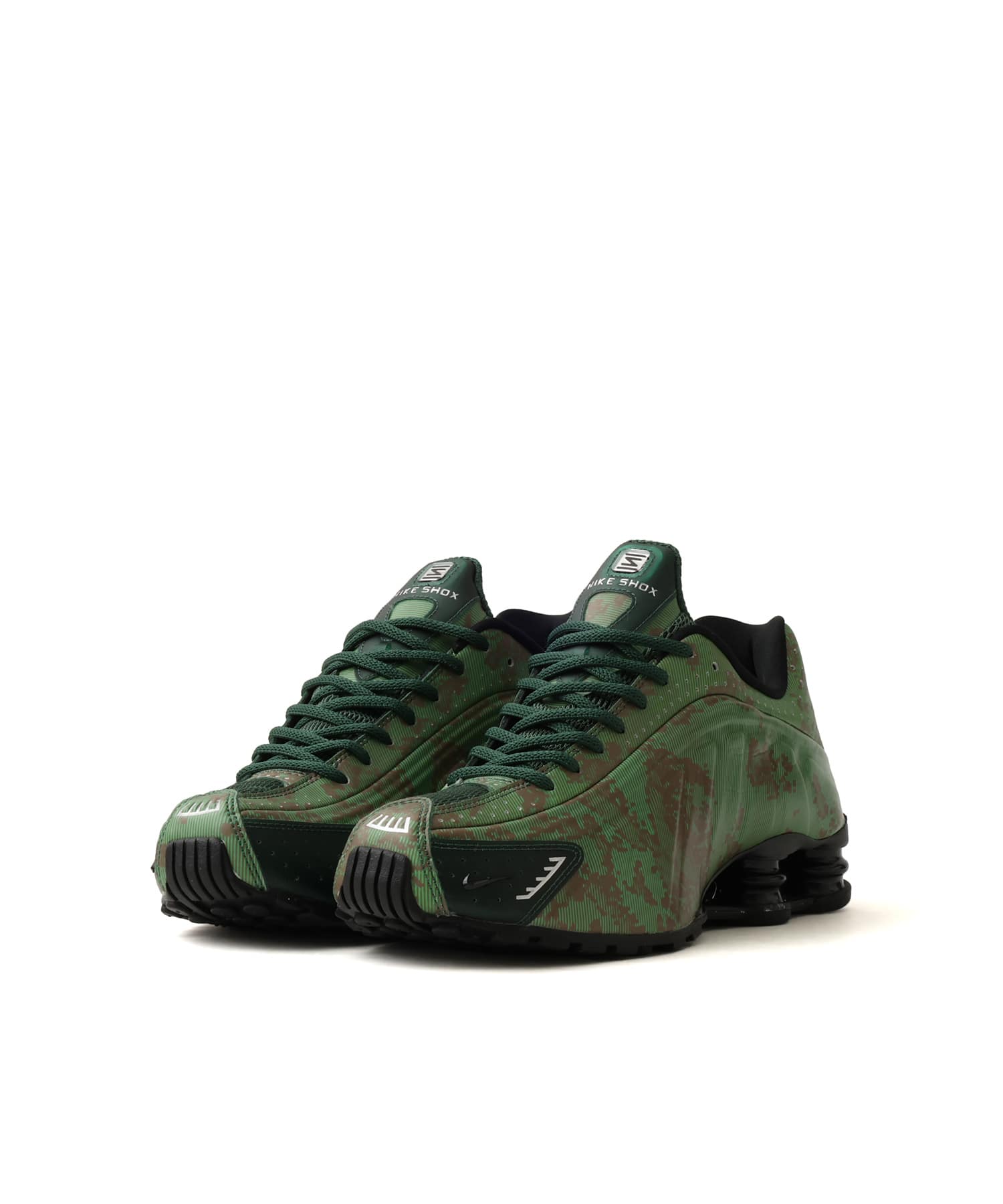NIKE SHOX R4 SP NOBLE GREEN/BLACK-TM KELLY GREEN-ROUGH GREEN-MTLC SILVERの画像