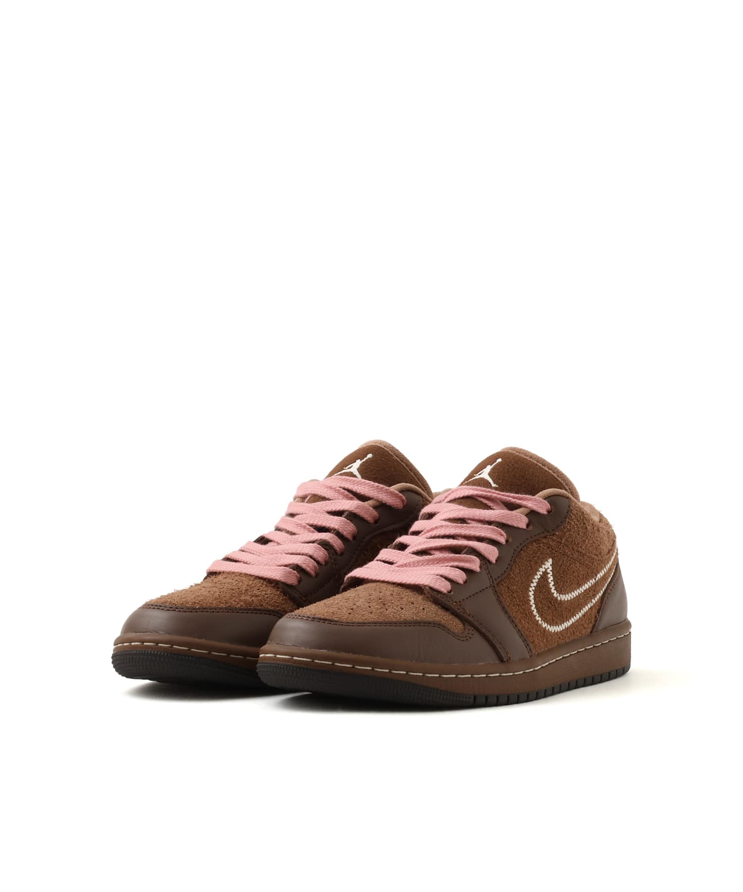 JORDAN BRAND WMNS AIR JORDAN 1 LOW SE CACAO WOW/PEARL WHITE-RUST PINK-VELVET BROWNの画像