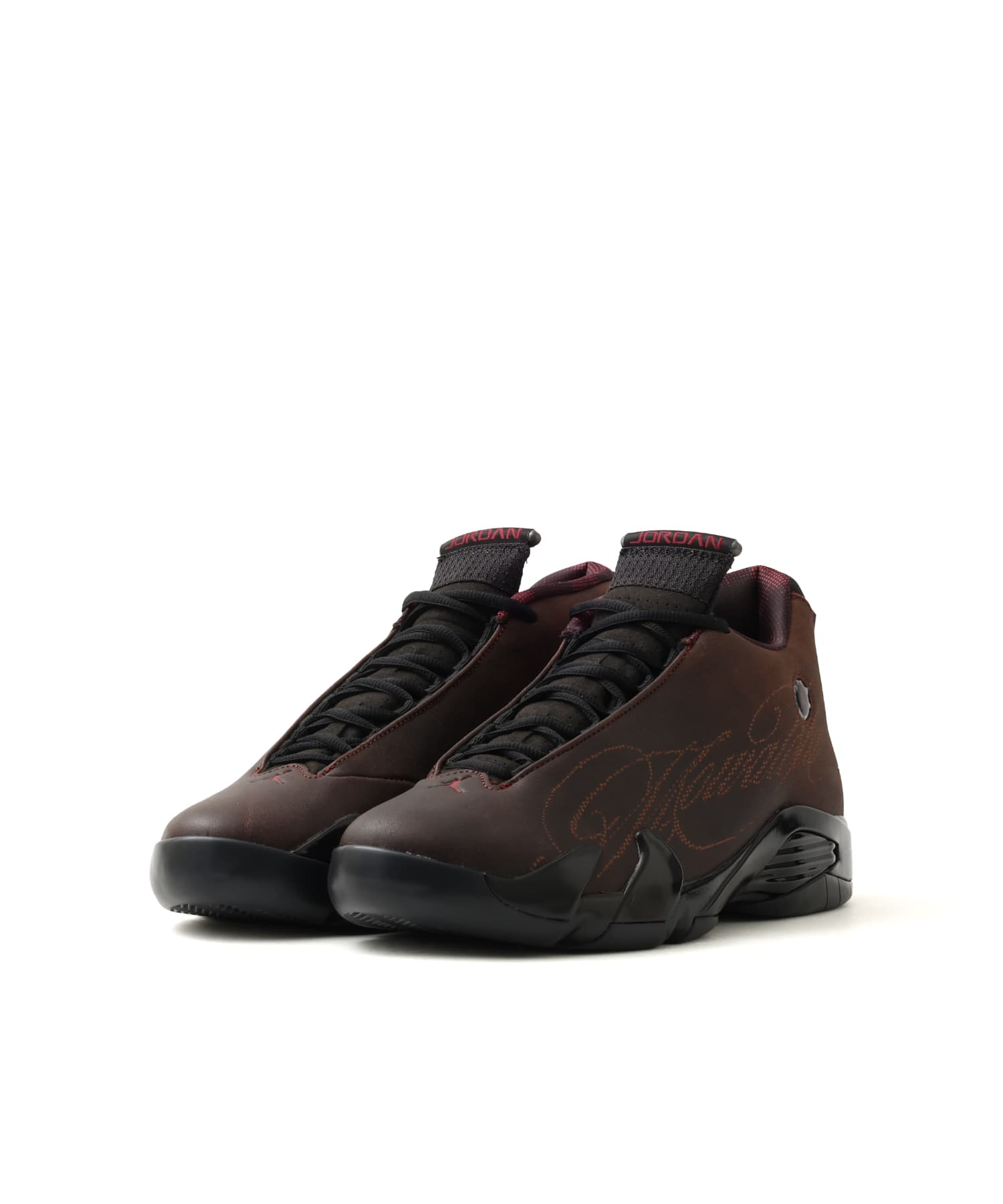 JORDAN BRAND AIR JORDAN 14 RETRO SP MWLA BLACK/BURNT REDの画像