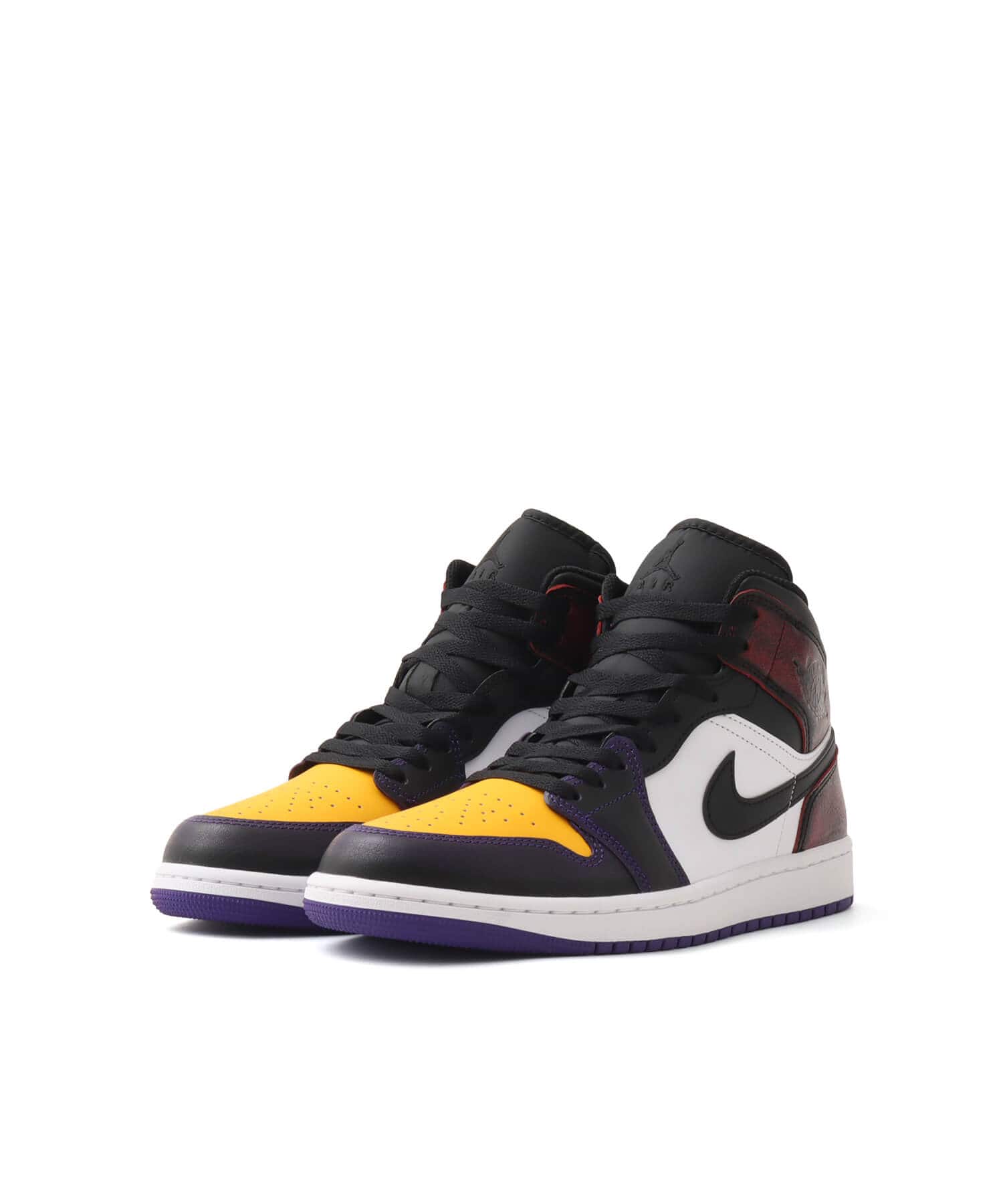 JORDAN BRAND AIR JORDAN 1 MID SE TRUE RED/BLACK-WHITE-COURT PURPLEの画像