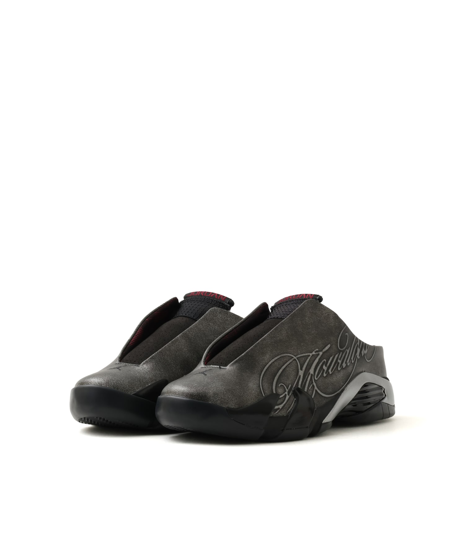 JORDAN BRAND AIR JORDAN 14 RTR MULE MWLA SP BLACK/MTLC SILVER-BURNT REDの画像