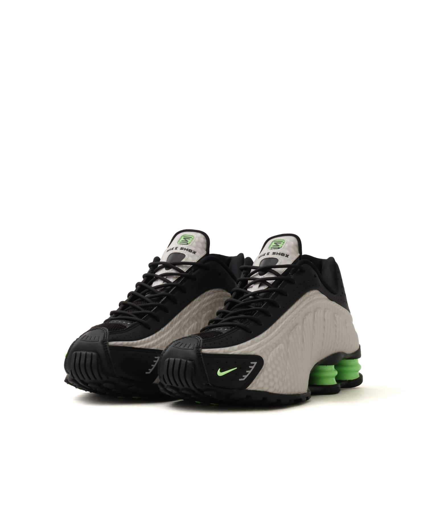 NIKE SHOX R4 SP GREY HAZE/LIME GLOW-BLACK-MTLC SILVERの画像