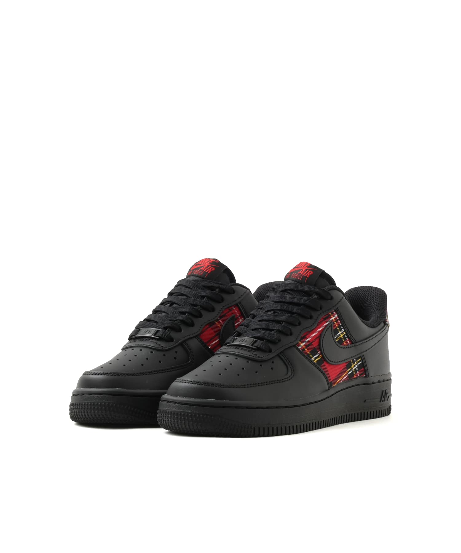 NIKE W AIR FORCE 1 '07 BLACK/BLACK-TOUGH RED-WHITE-YELLOW OCHRE-MULTI-COLORの画像