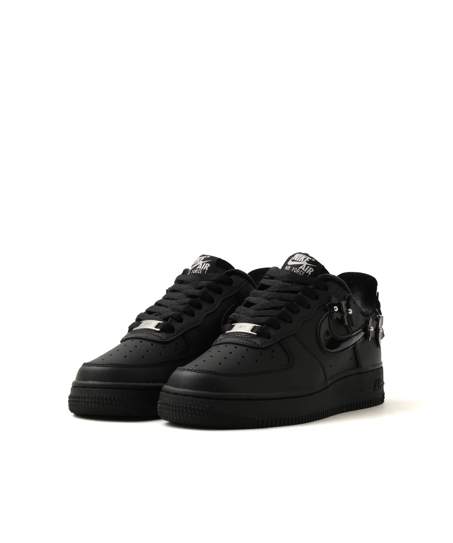 NIKE W AIR FORCE 1 '07 BLACK/BLACK-OFF NOIR-MTLC SILVERの画像