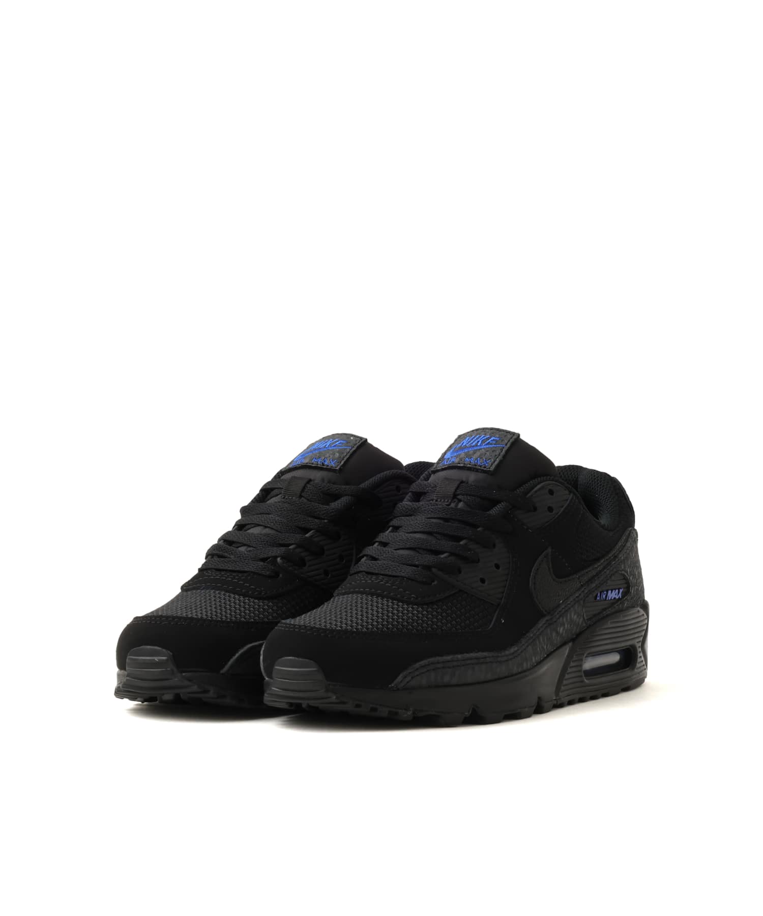 NIKE AIR MAX 90 BLACK/BLACK-DK SMOKE GREY-OLD ROYAL-GREY FOGの画像