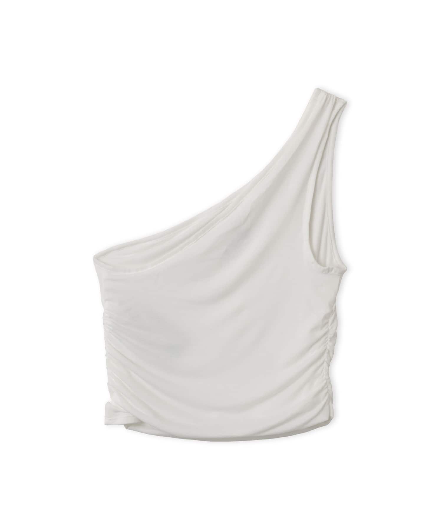 NIKE AS W NK ASSYM ONE SHOULDER TAN WHITEの画像