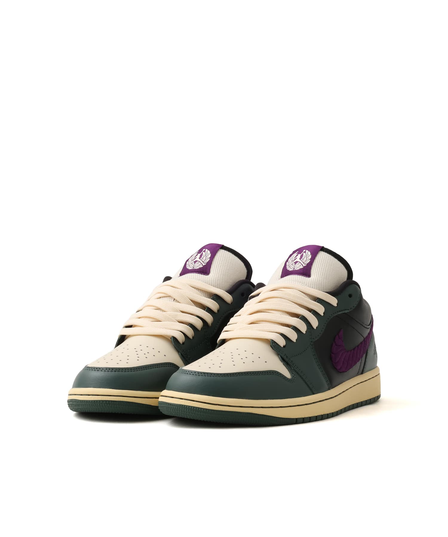 JORDAN BRAND AIR JORDAN 1 LOW SE VINTAGE GREEN/NIGHT PURPLE-BLACK-NATURALの画像