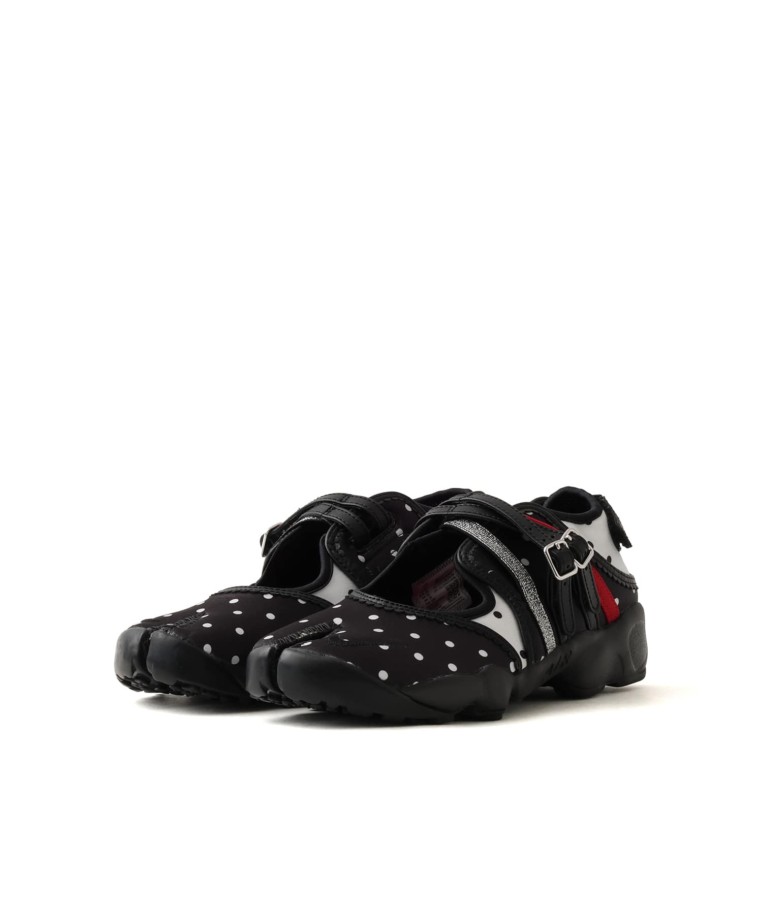 NIKE WMNS AIR RIFT BR BLACK/BLACK-BLACK-MTLC SILVER-UNIV RED-WHITEの画像