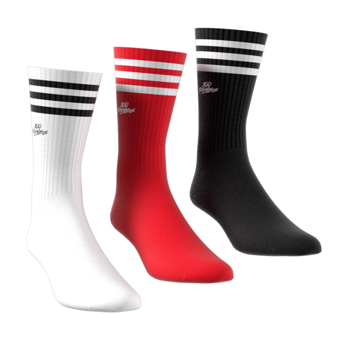 adidas 100THIVES SOCKS WHITE/RED/BLACKの画像