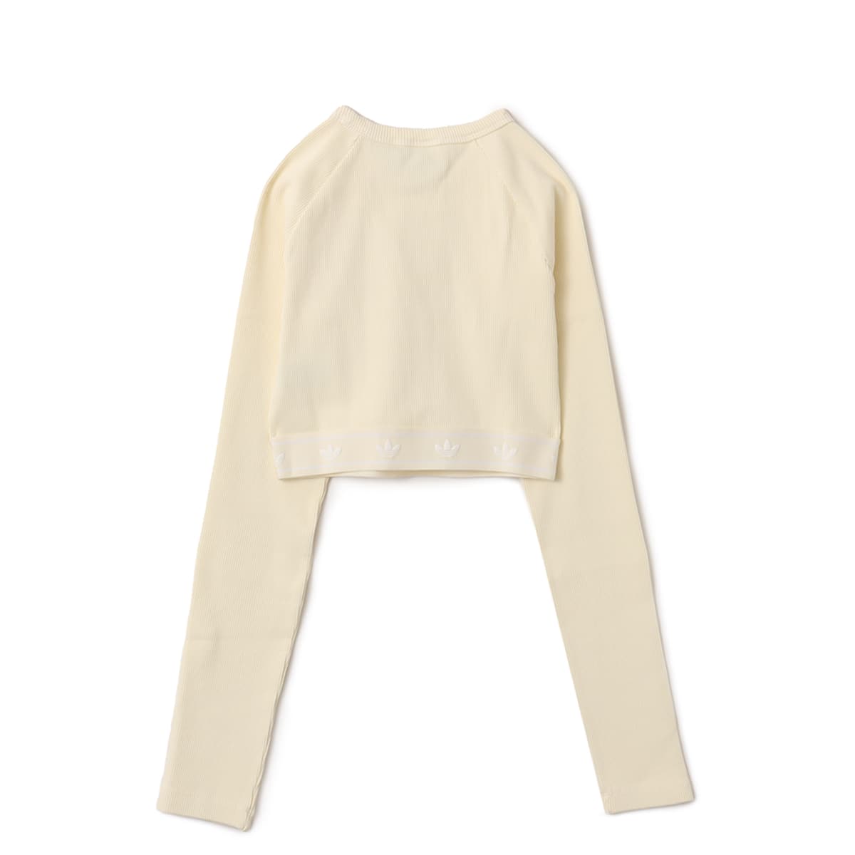 adidas RIB LONGSLEEVE TOP クリームホワイトの画像