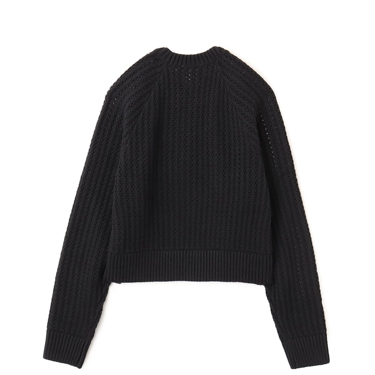 adidas ADICOLOR KNITTED CREW SWEATSHIRT ブラックの画像