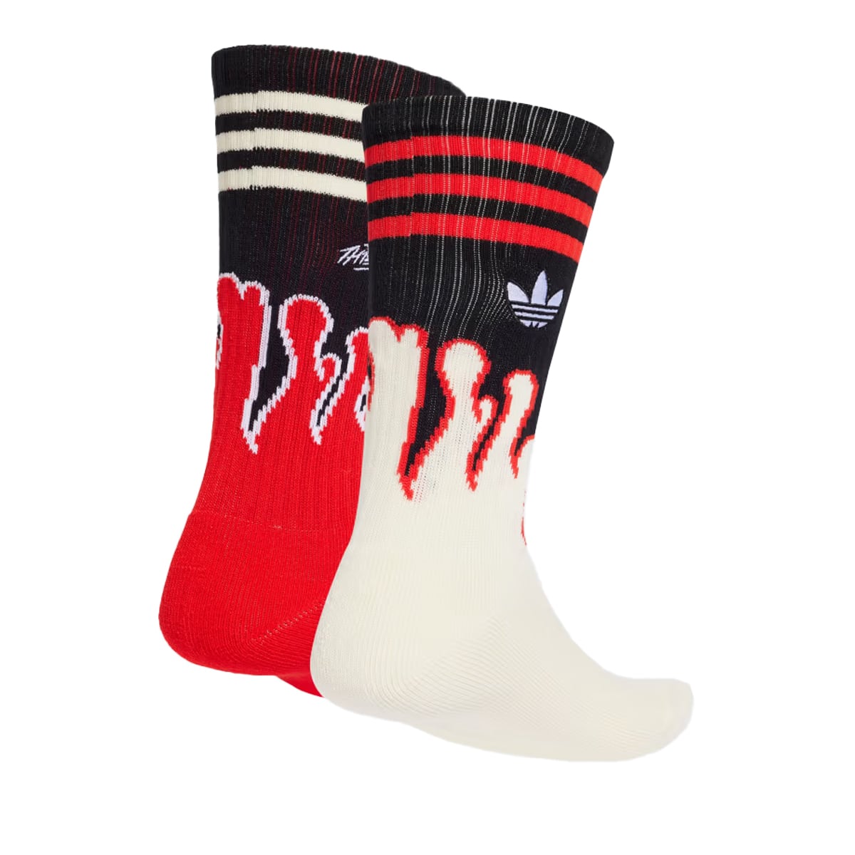 adidas 100T SOCKS CREWHT/RED の画像